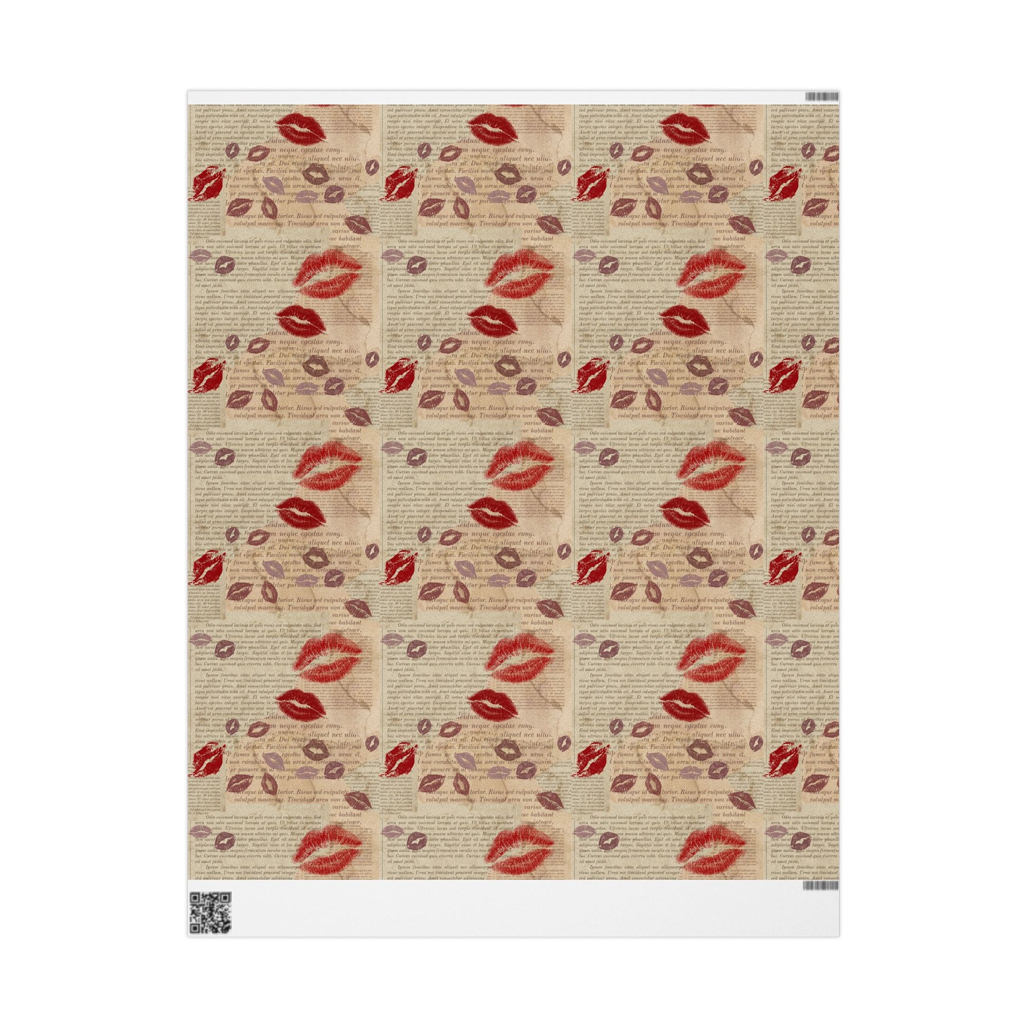 Kisses and Pages Wrapping Paper