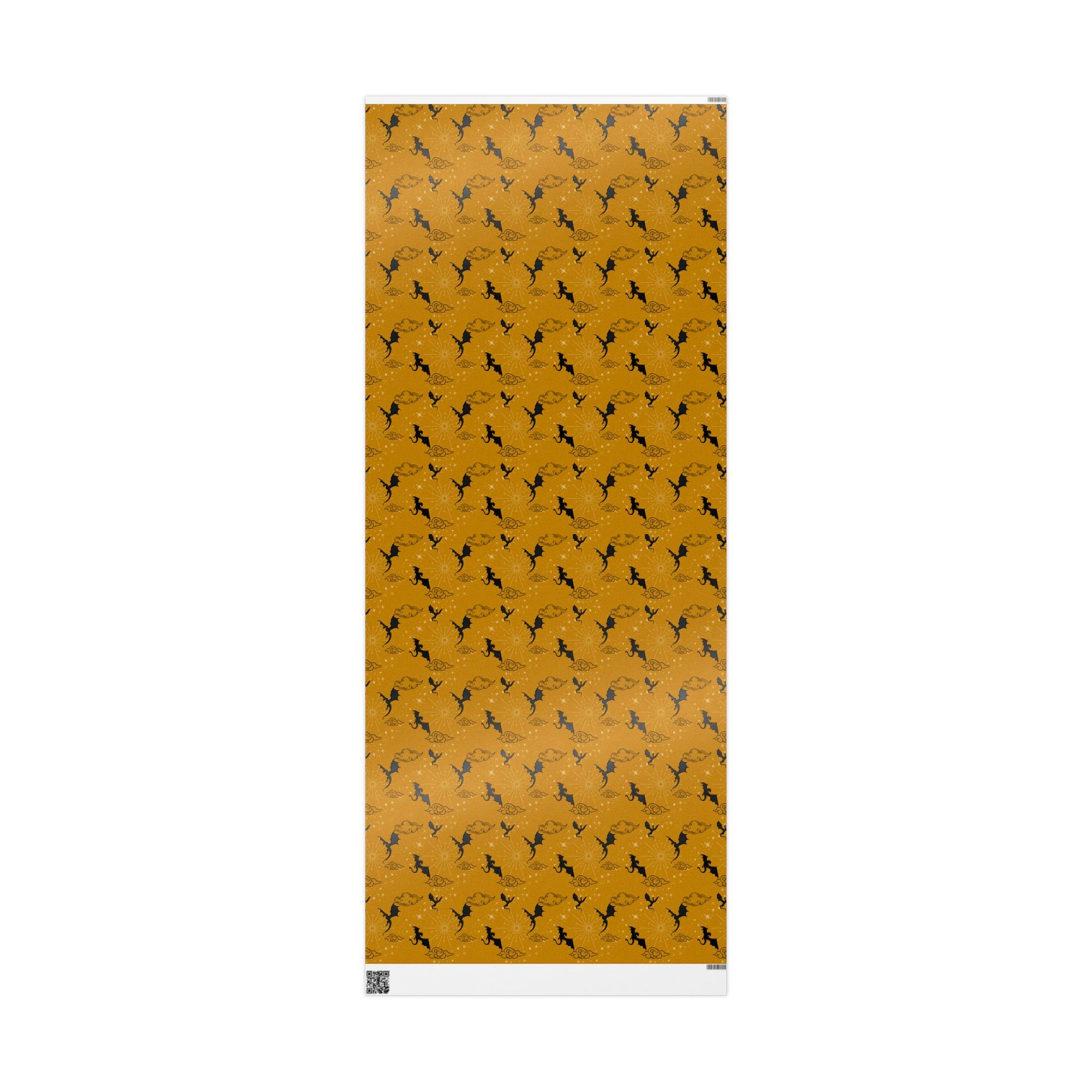 Dragons in Golden Sky Wrapping Papers