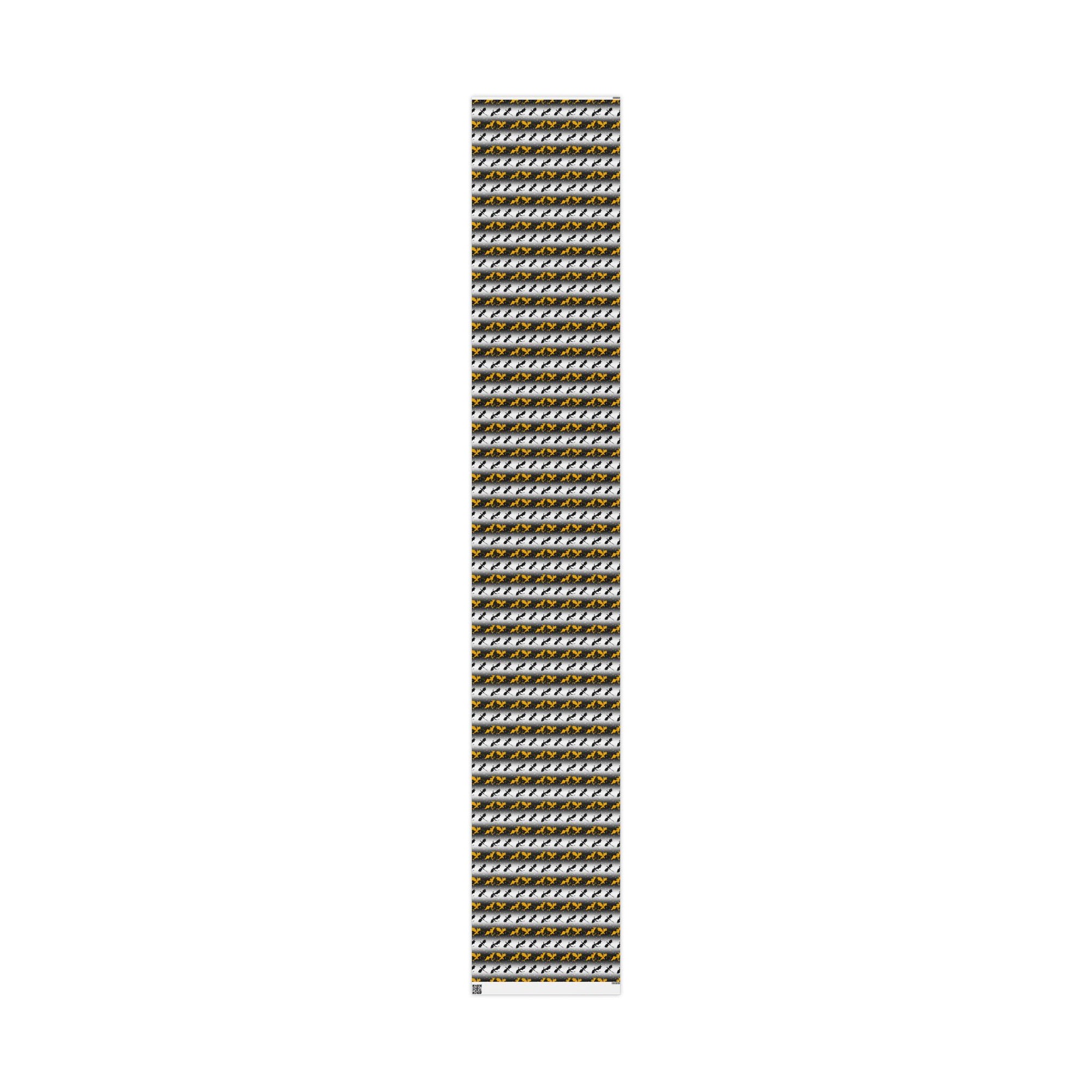 Black and Yellow Striped Wrapping Paper