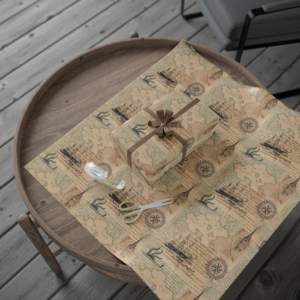 Maps in Pages Wrapping Paper