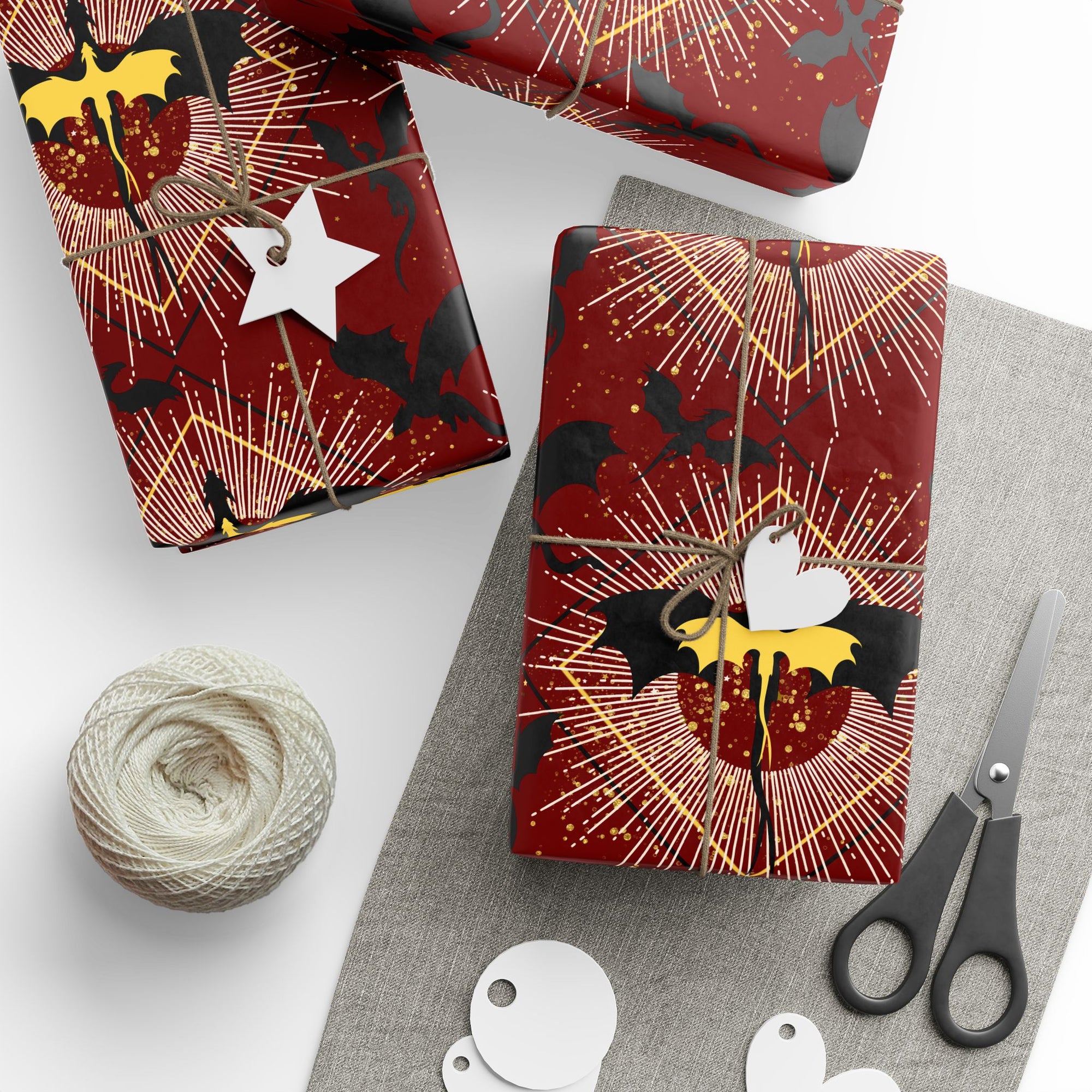 Cherry Red Dragon Wrapping Paper