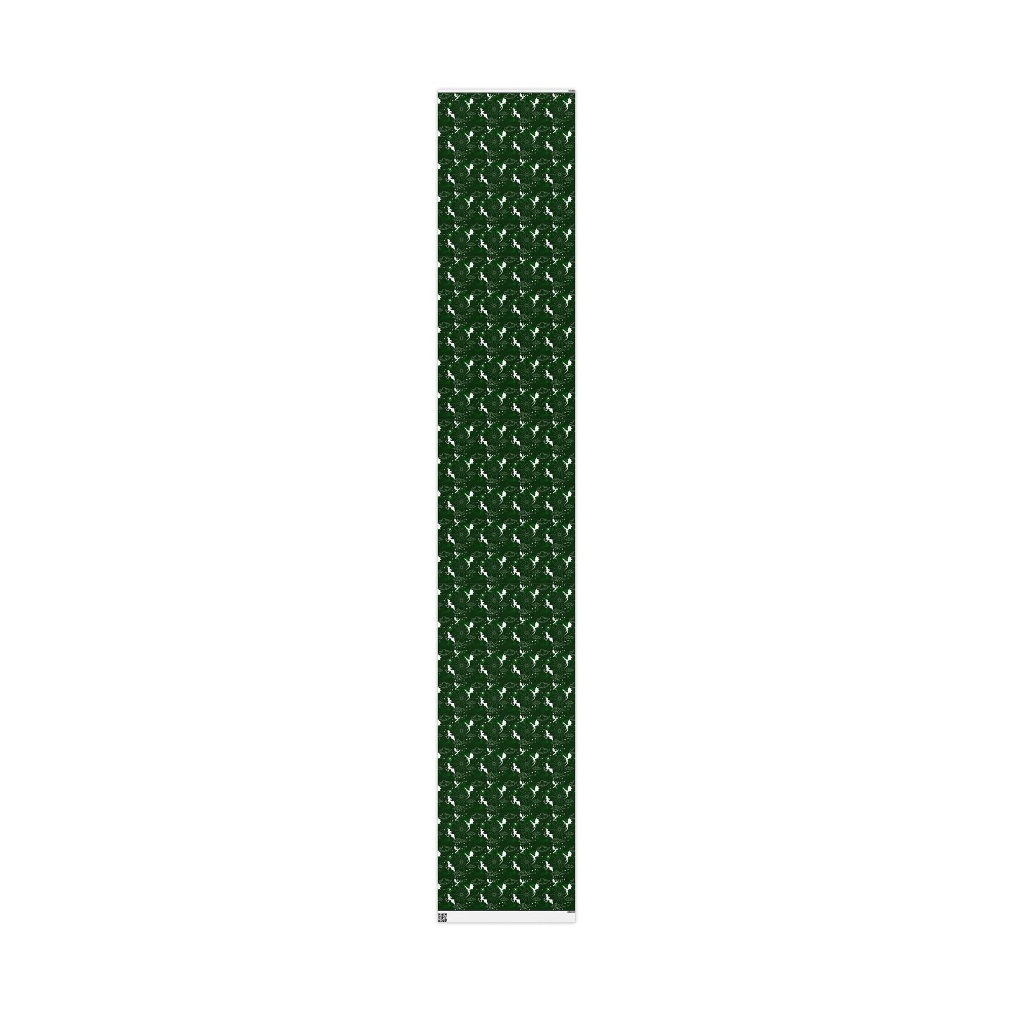 White Dragons on Green Wrapping Papers