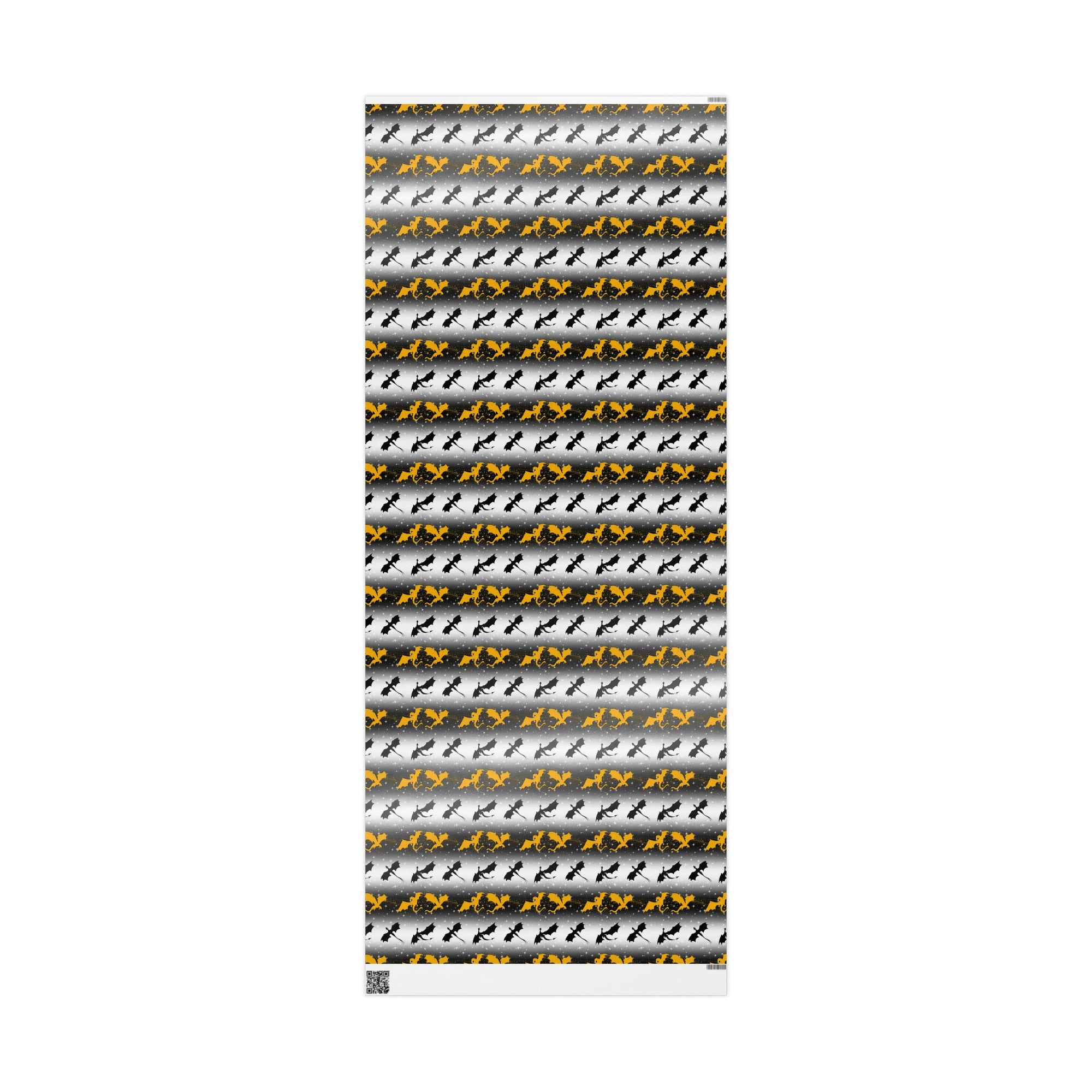 Black and Yellow Striped Wrapping Paper
