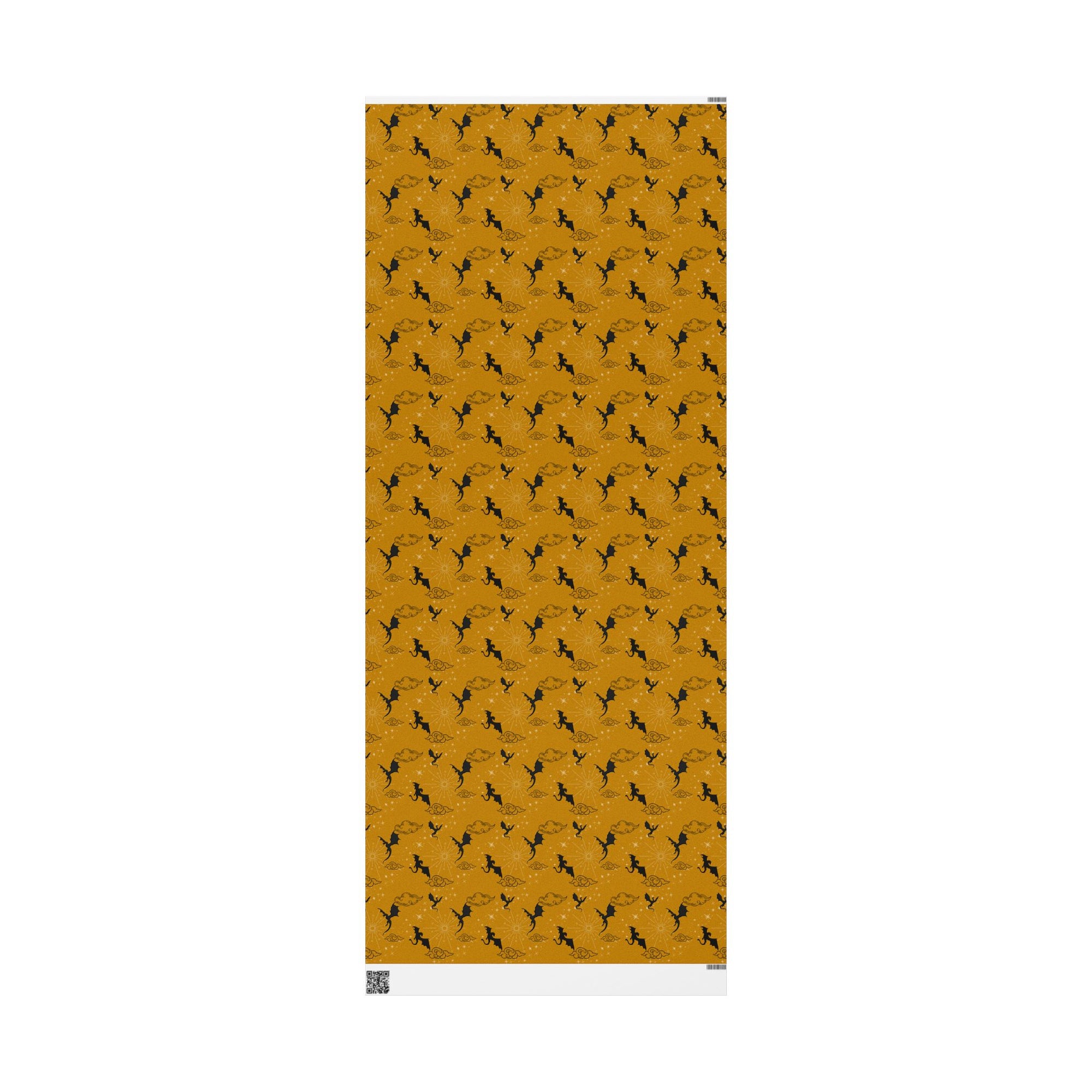 Dragons in Golden Sky Wrapping Papers