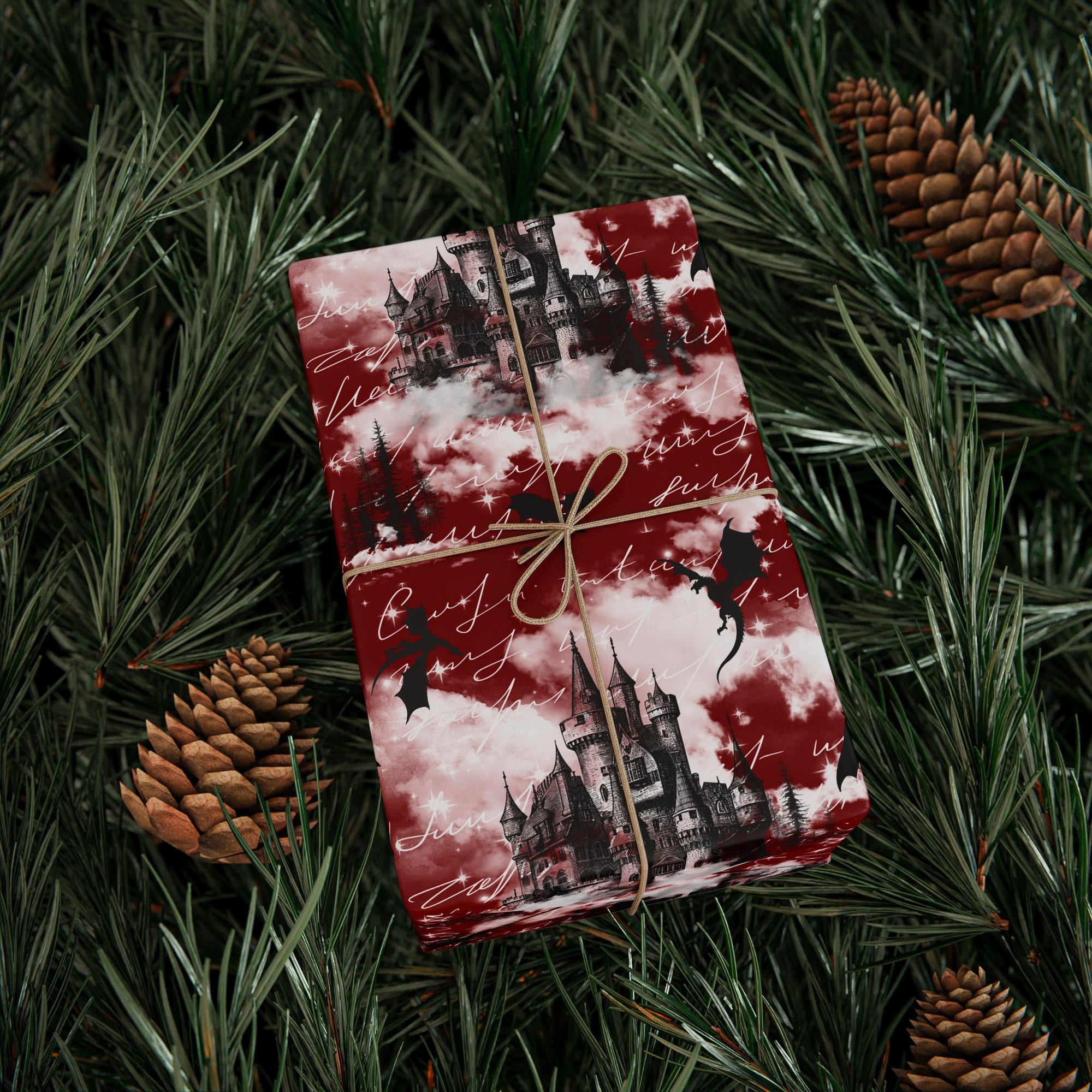 Bloody Dragons Castle Wrapping Paper