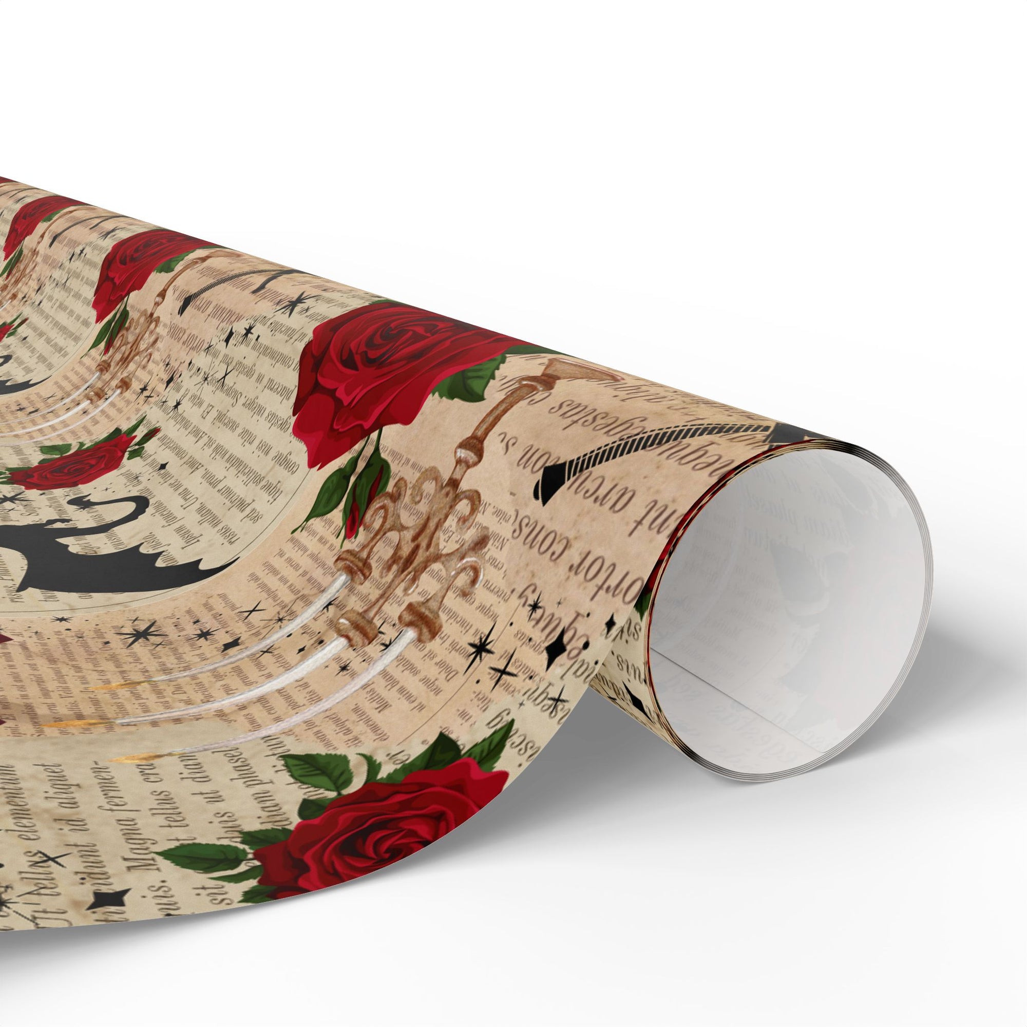Swords and Roses Wrapping Paper