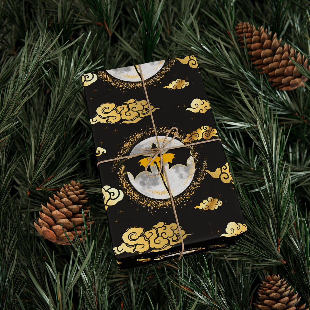 Dragons in Moonlight Wrapping Papers