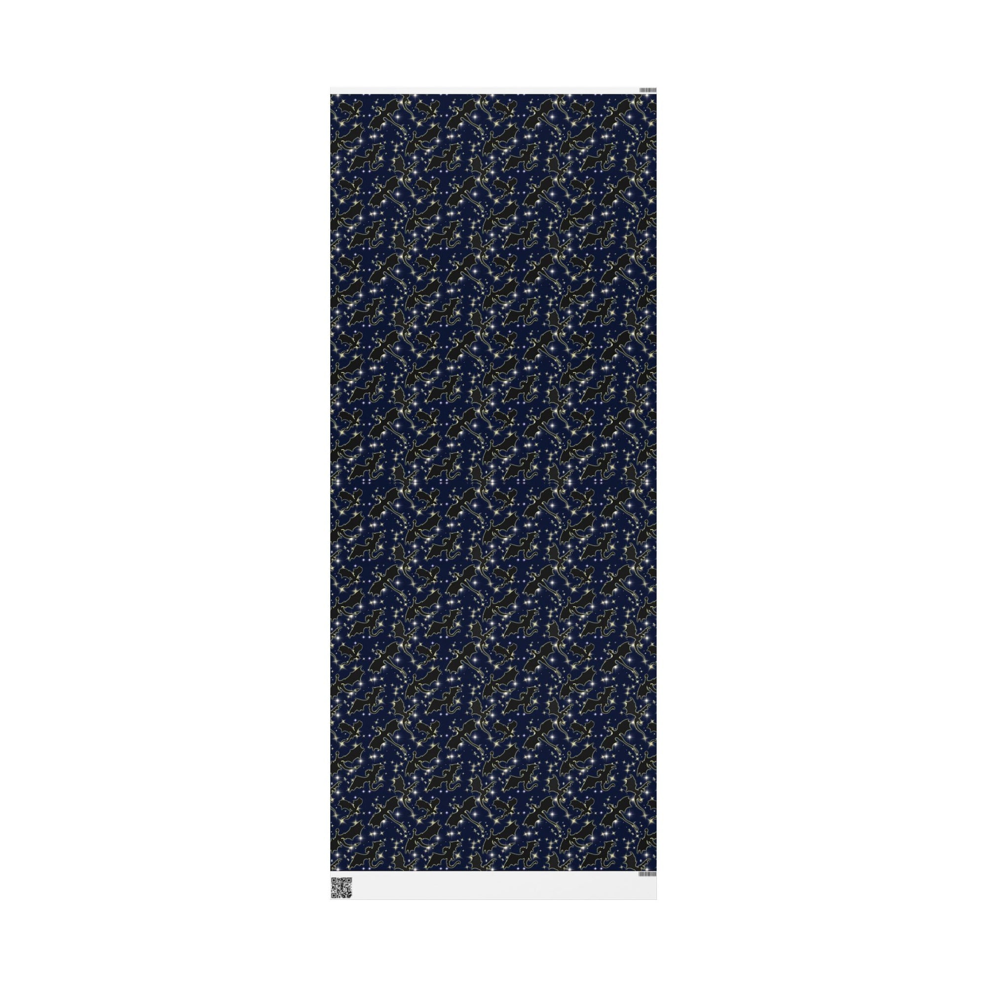 Starry Night Sky with Dragons Wrapping Paper