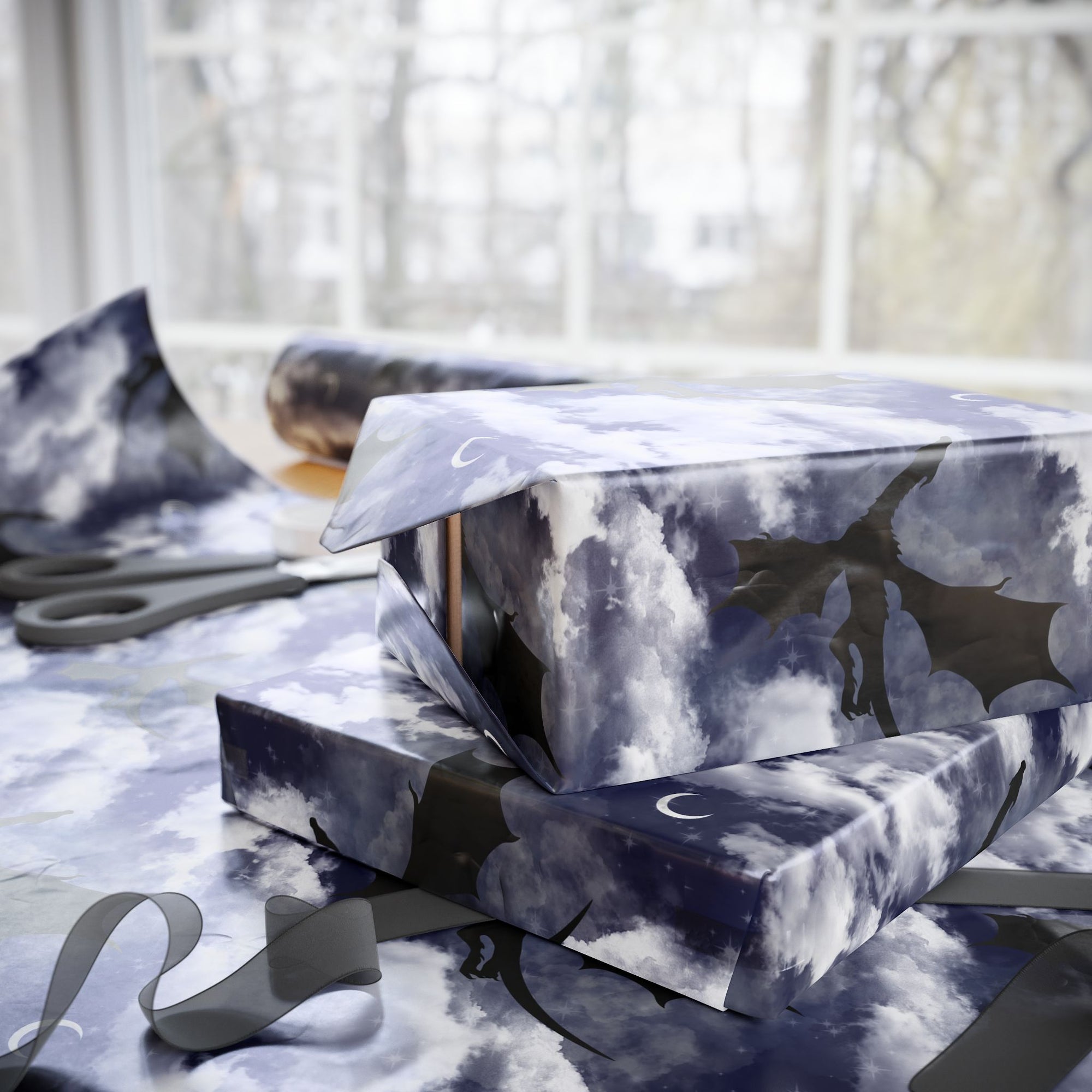 Dragon in Midnight Wrapping Paper
