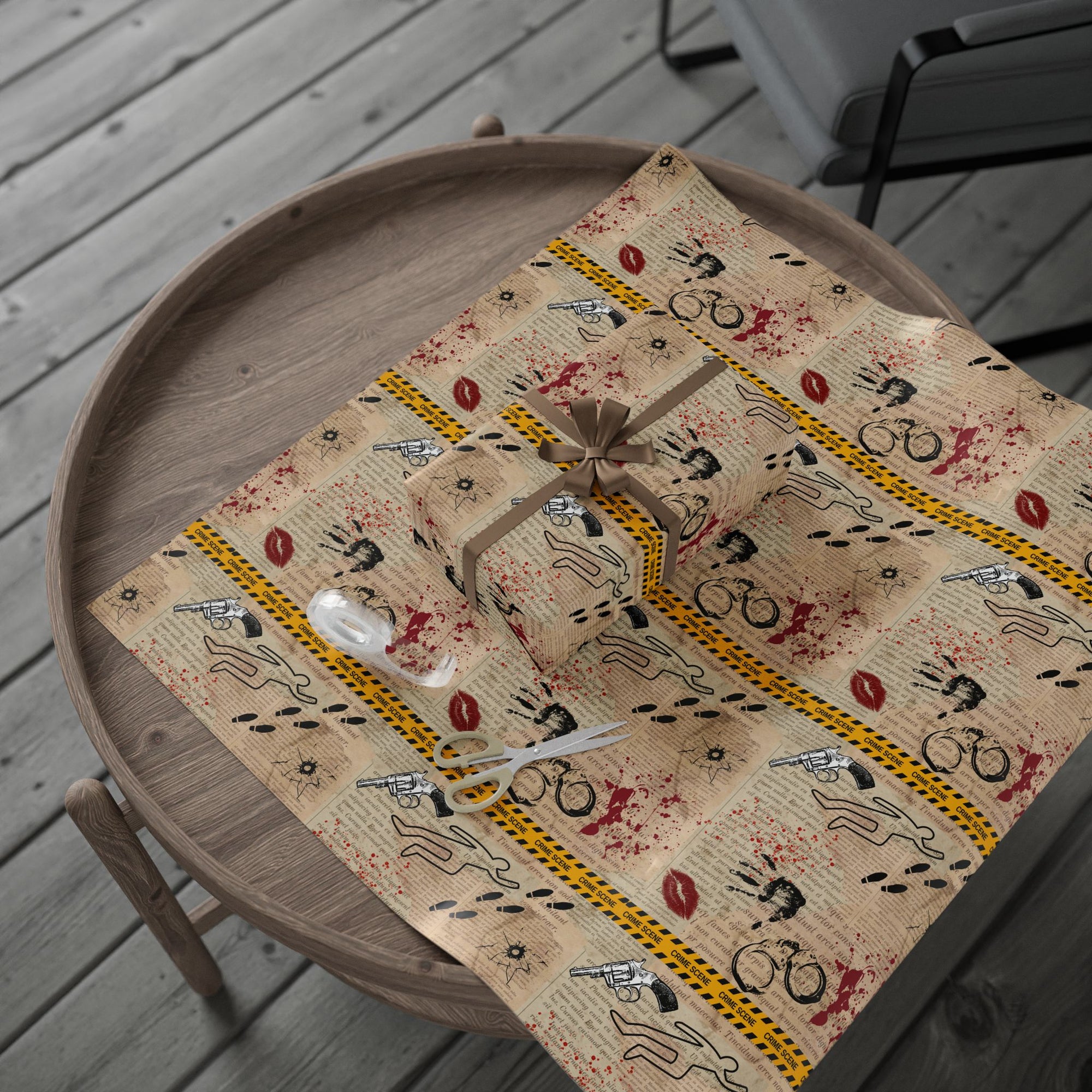 True Crime in Pages Wrapping Paper