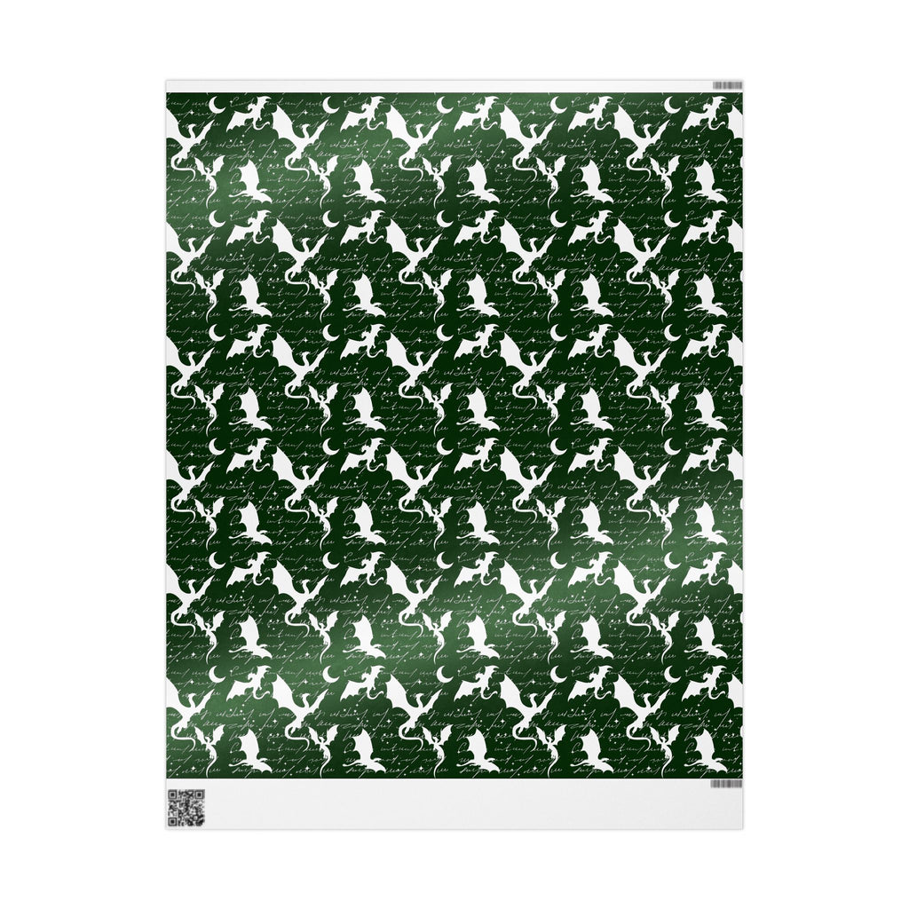 Fictional Dragons Green Wrapping Paper