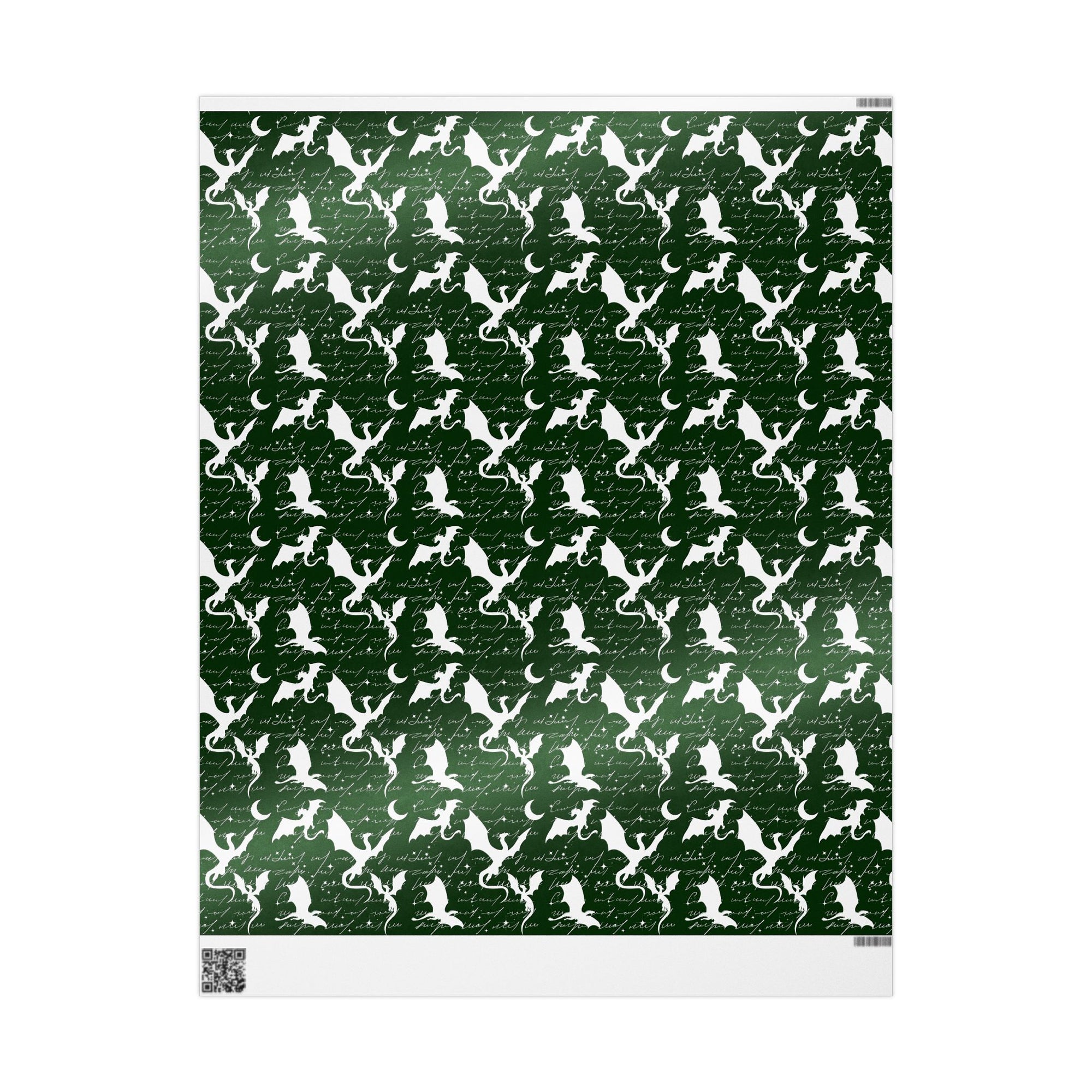 Fictional Dragons Green Wrapping Paper
