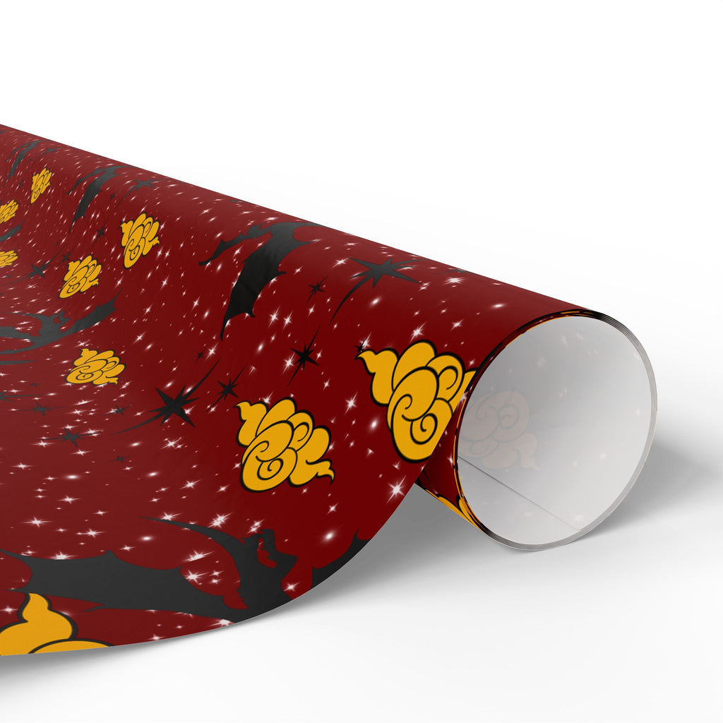 Dragons and Cherry Red Sky Wrapping Paper