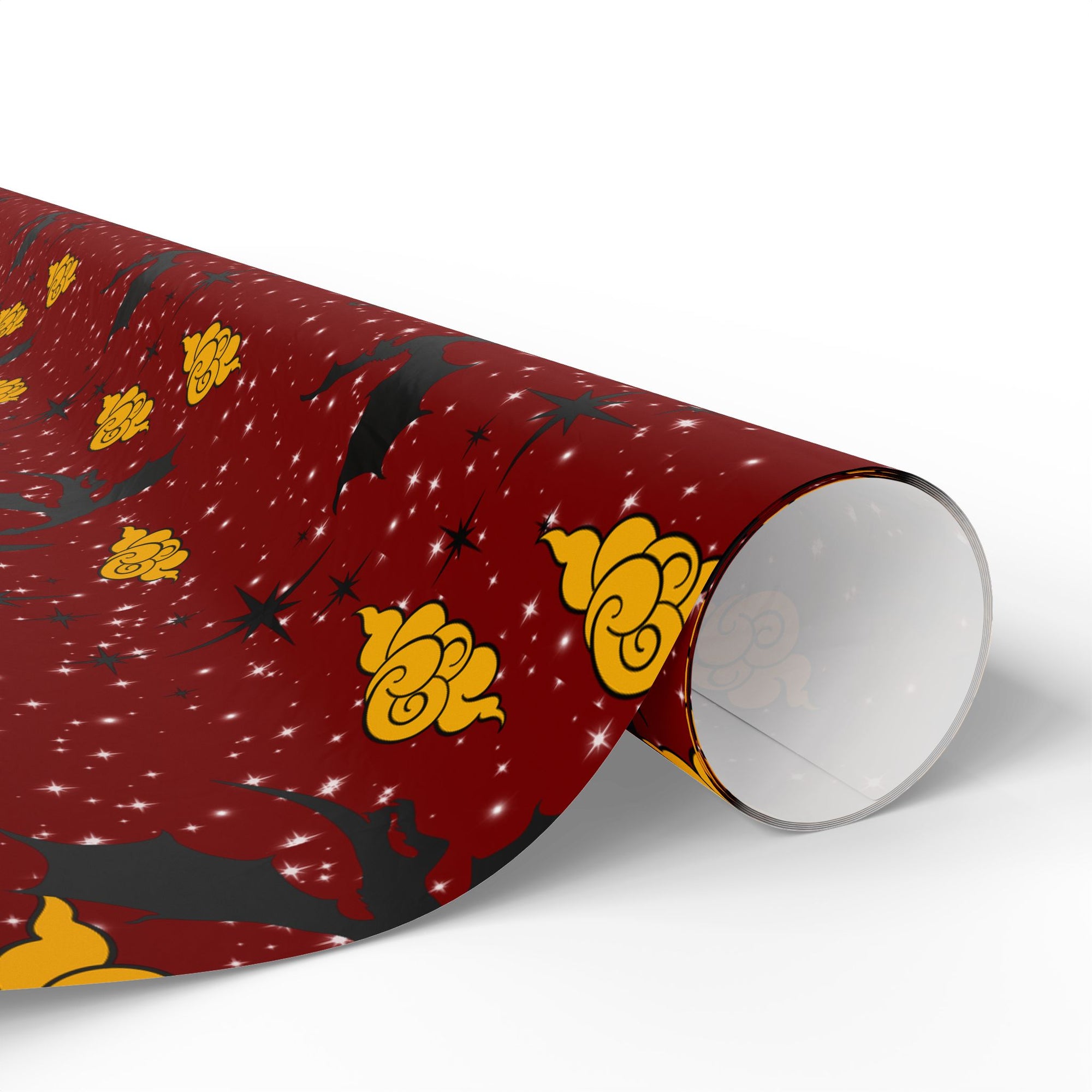 Dragons and Cherry Red Sky Wrapping Paper