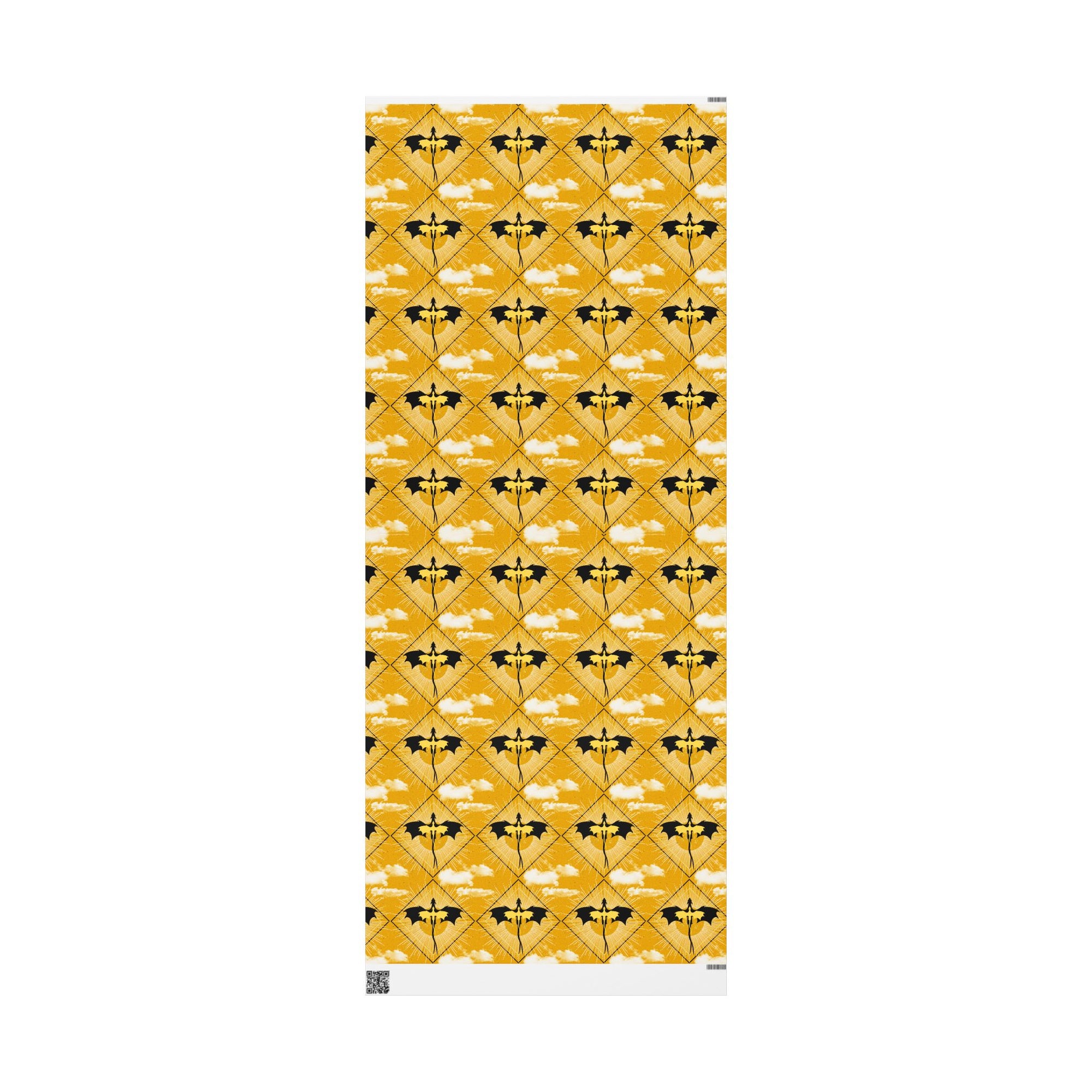 Black and Yellow Dragons in Sunlight Wrapping Papers