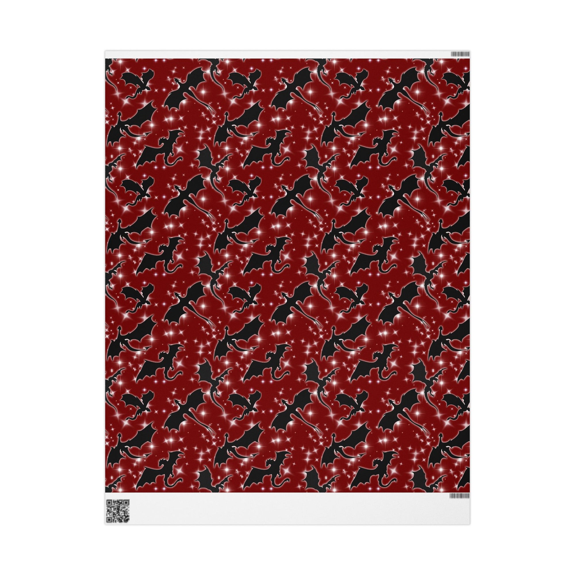 Dragons in Red Starry Wrapping Papers
