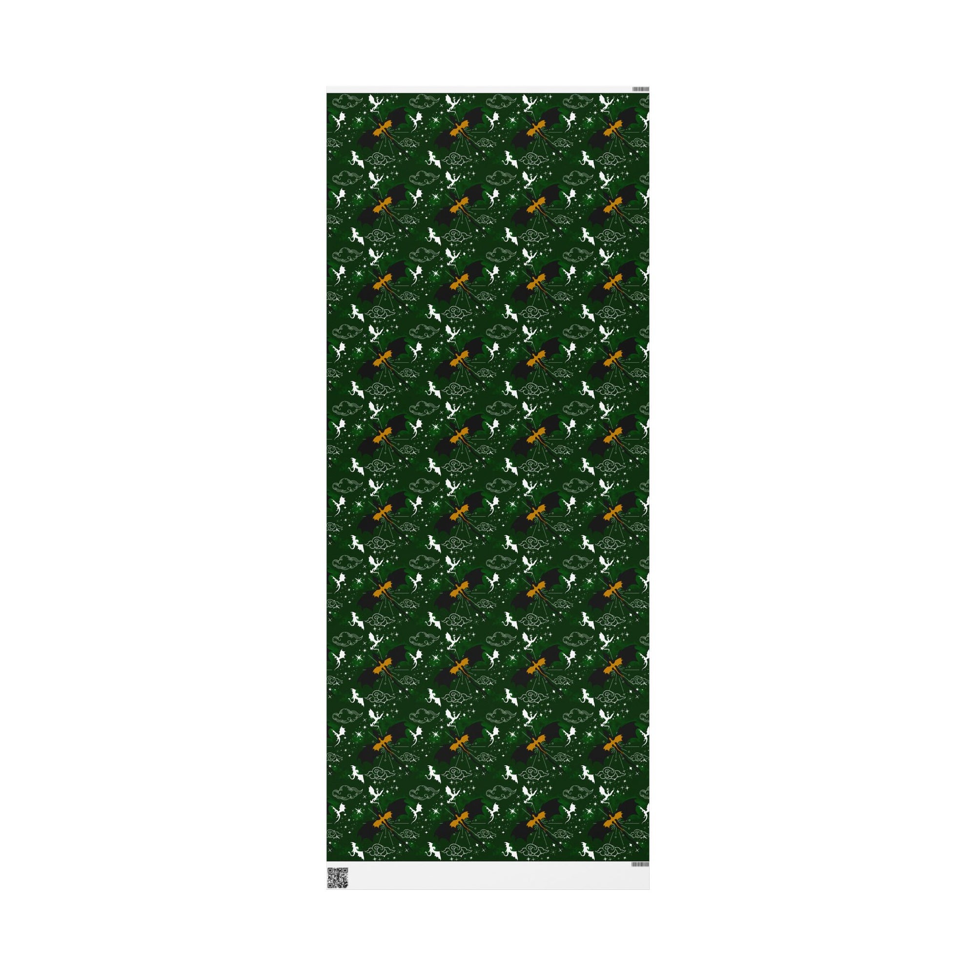 Dragons in Sky Green Wrapping Paper