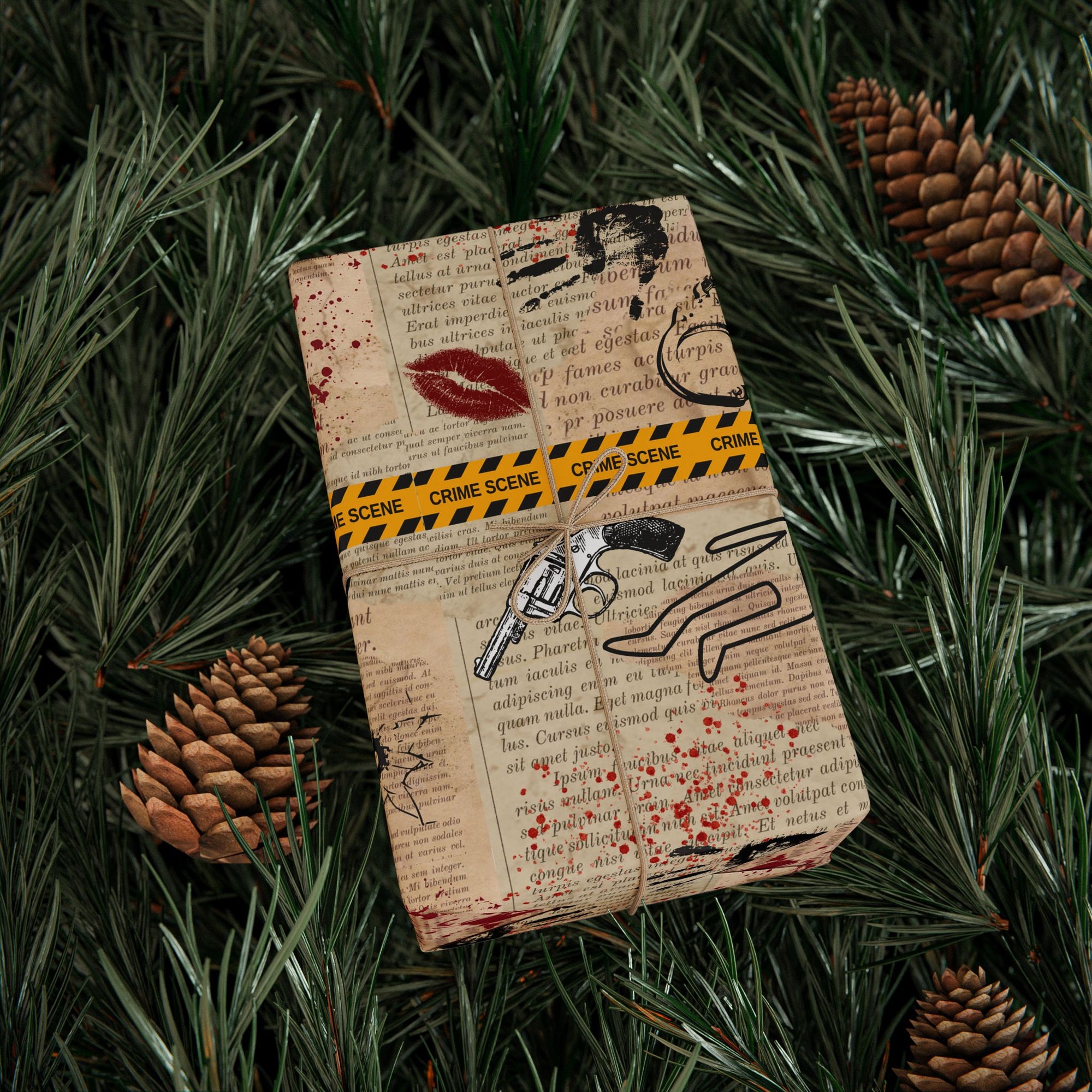 True Crime in Pages Wrapping Paper