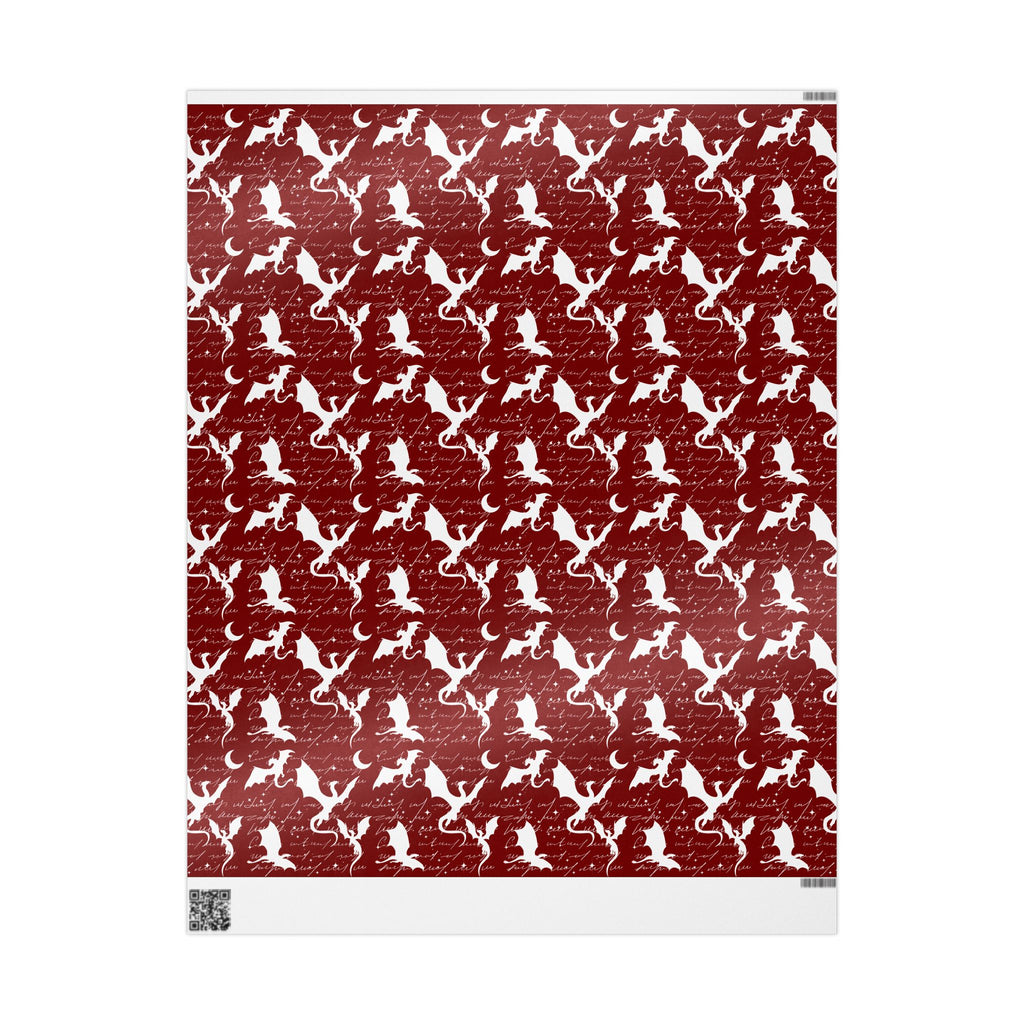 Fictional Dragons Red Wrapping Paper