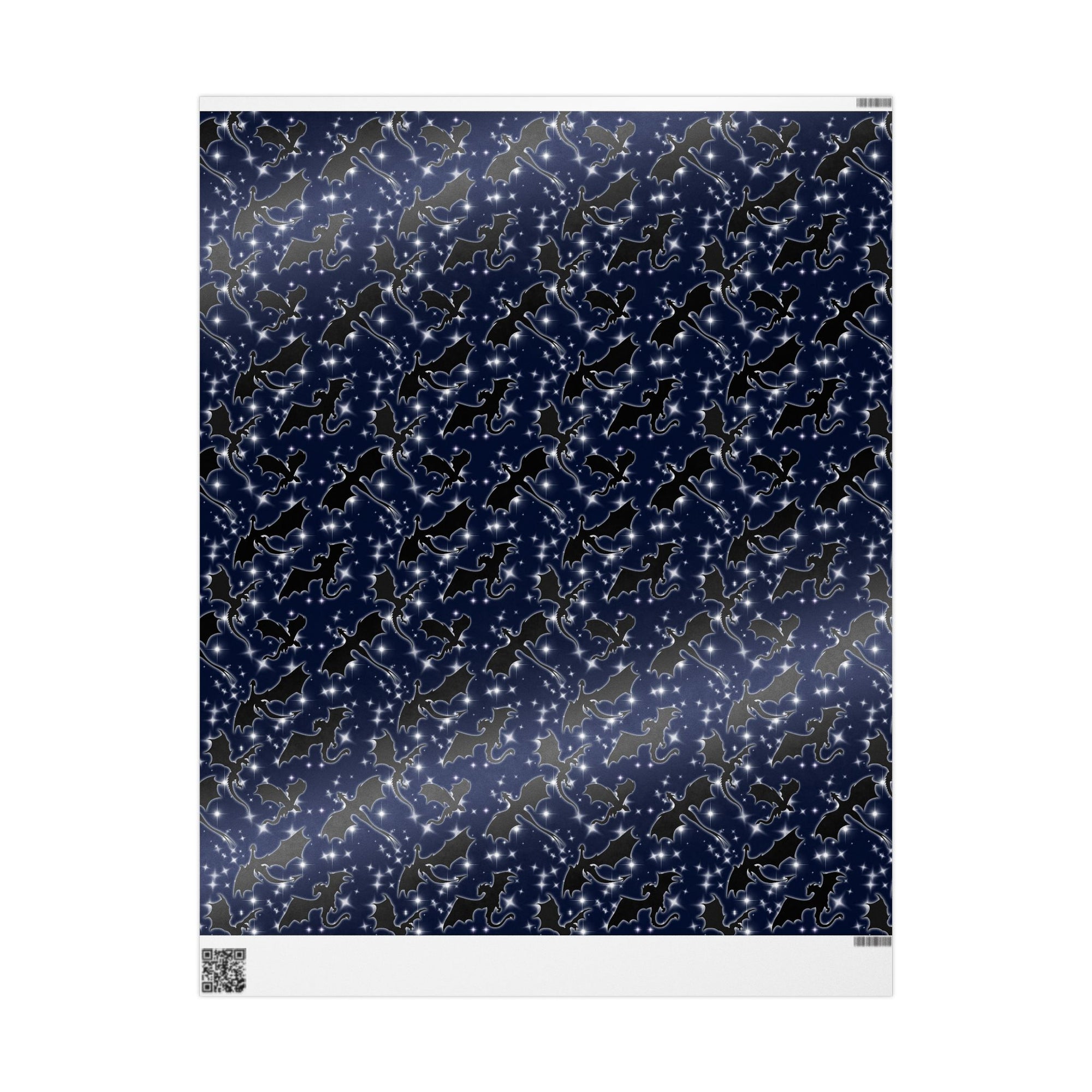 Dragons in Midnight Sky Wrapping Paper