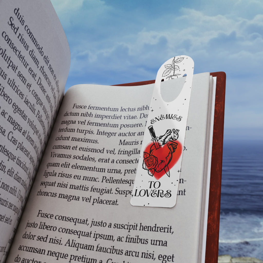 Enemies to Lovers White Bookmark