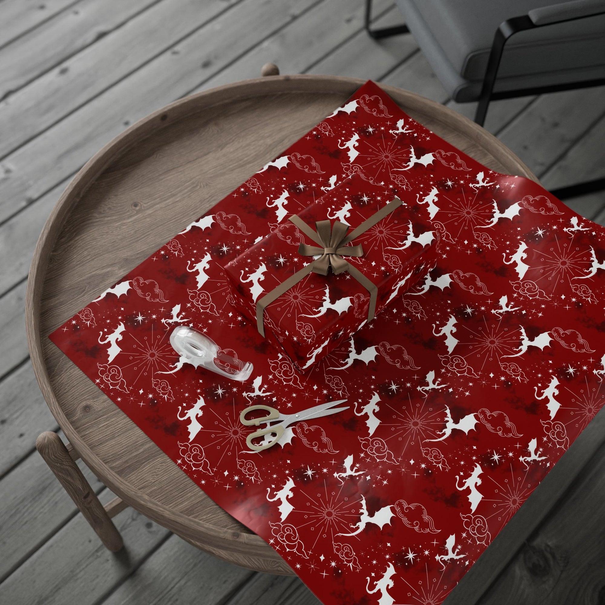 Red Dragon Age Wrapping Paper