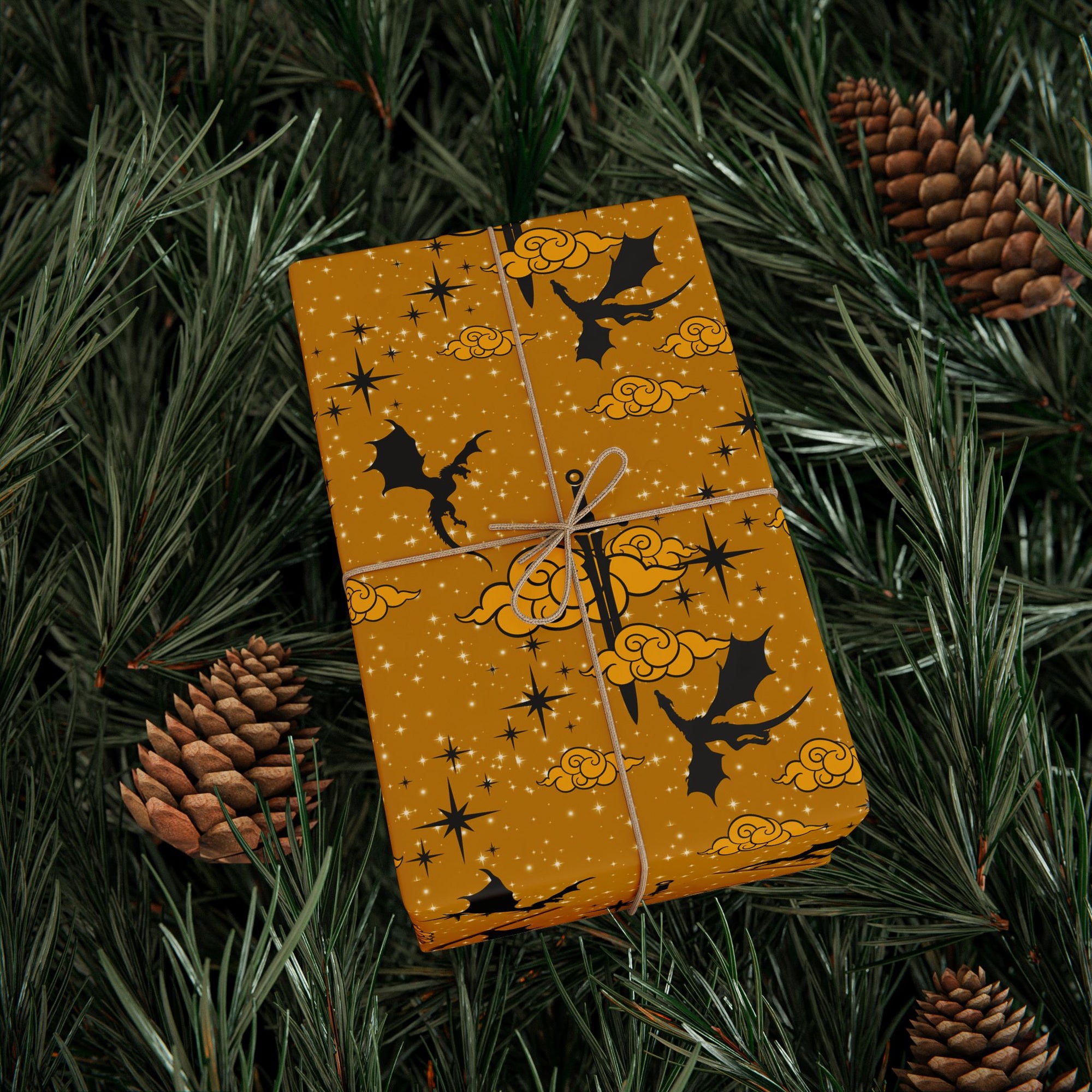 Golden Dragons Age Wrapping Paper