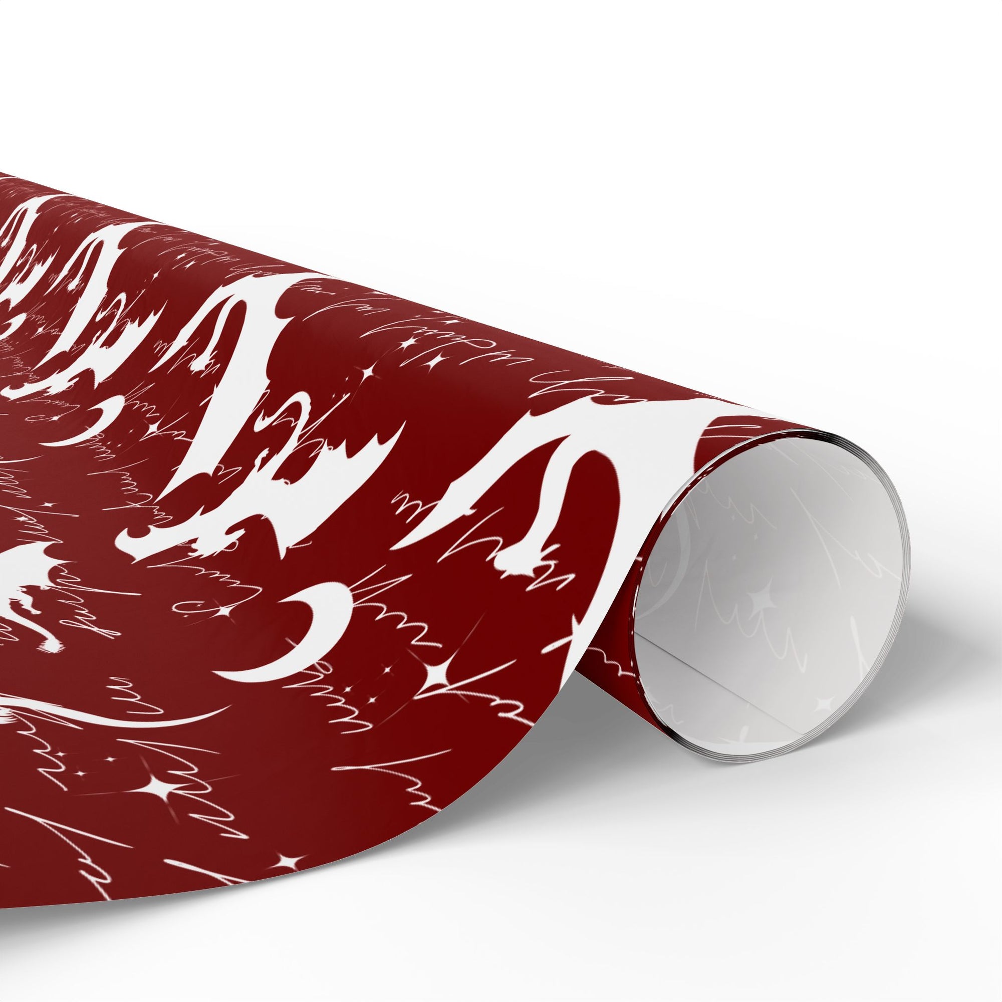 Fictional Dragons Red Wrapping Paper