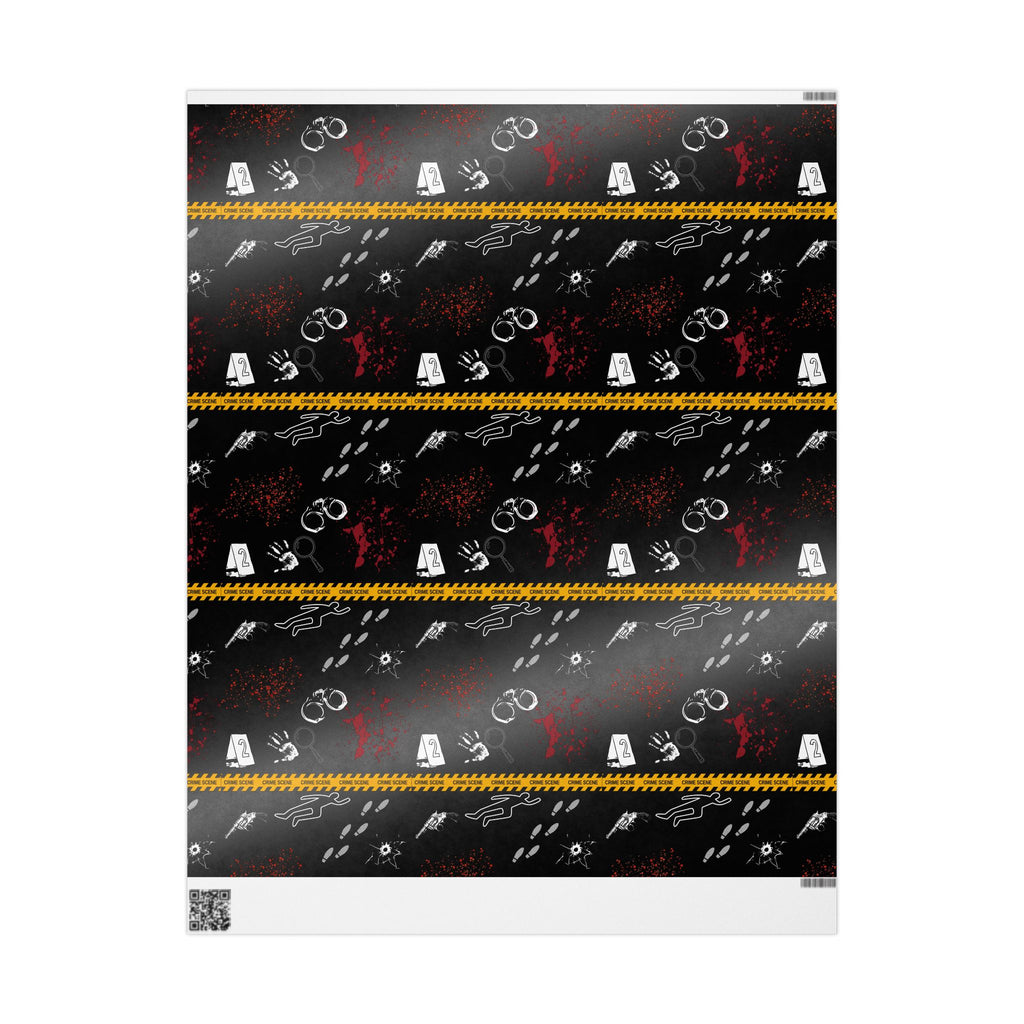 True Crime Black Wrapping Paper