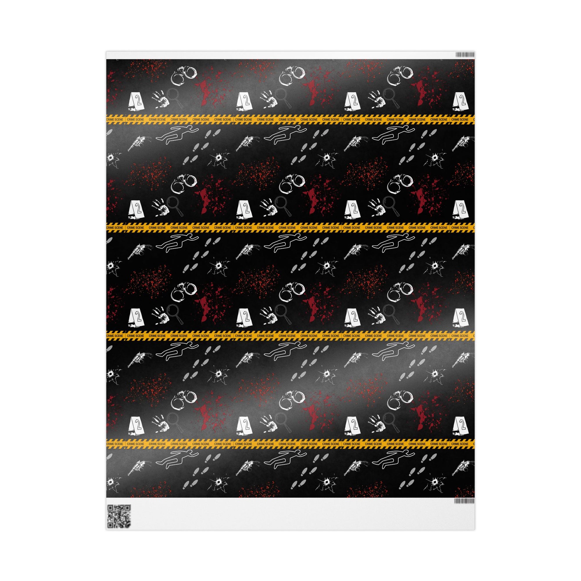 True Crime Black Wrapping Paper