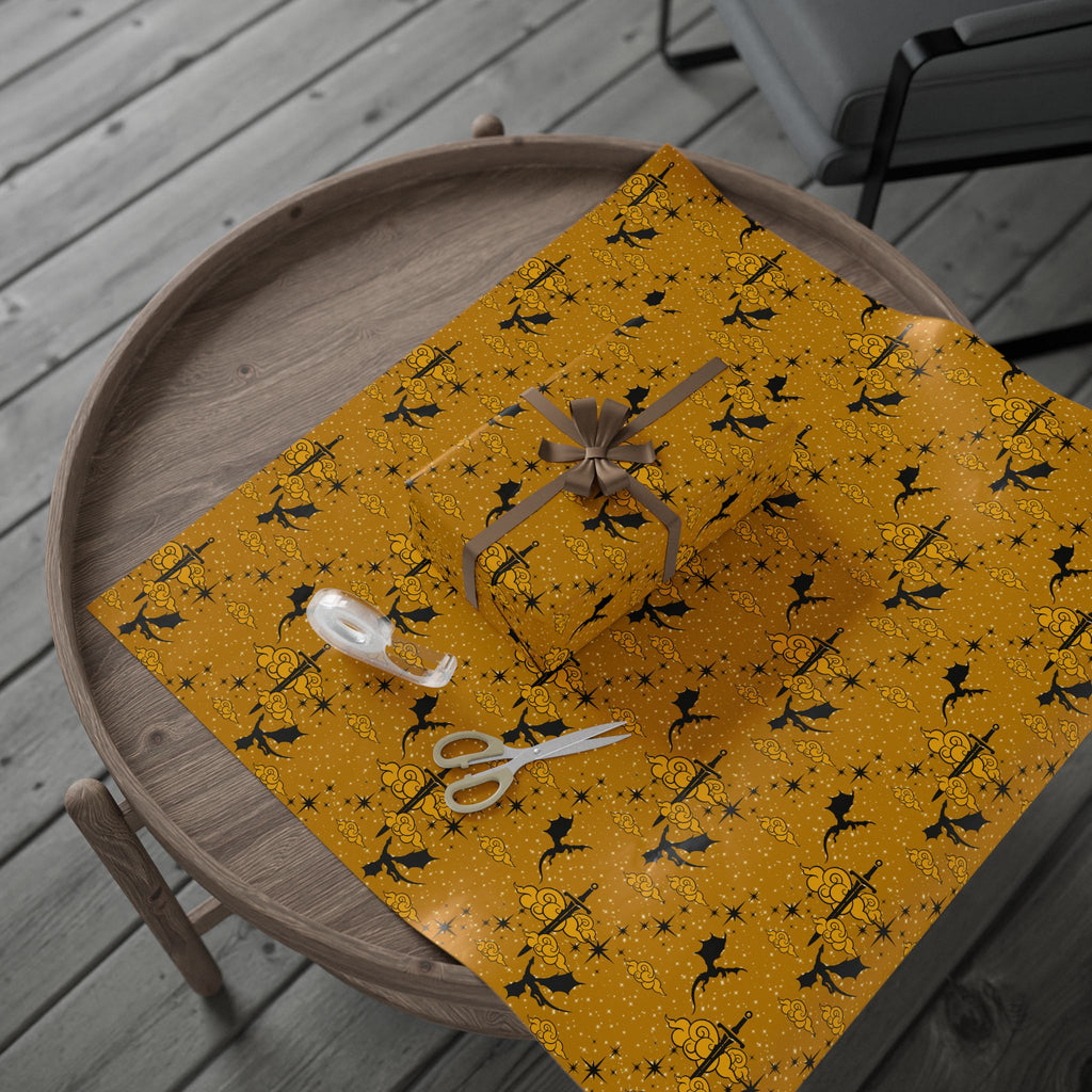 Golden Dragons Age Wrapping Paper