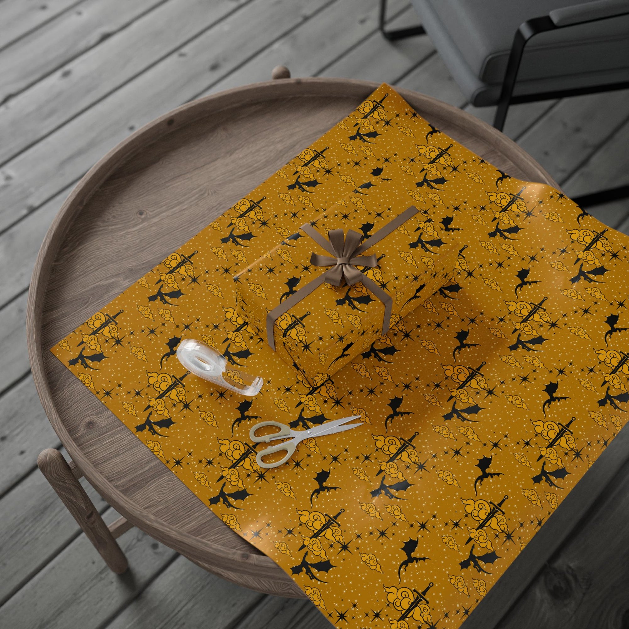Golden Dragons Age Wrapping Paper
