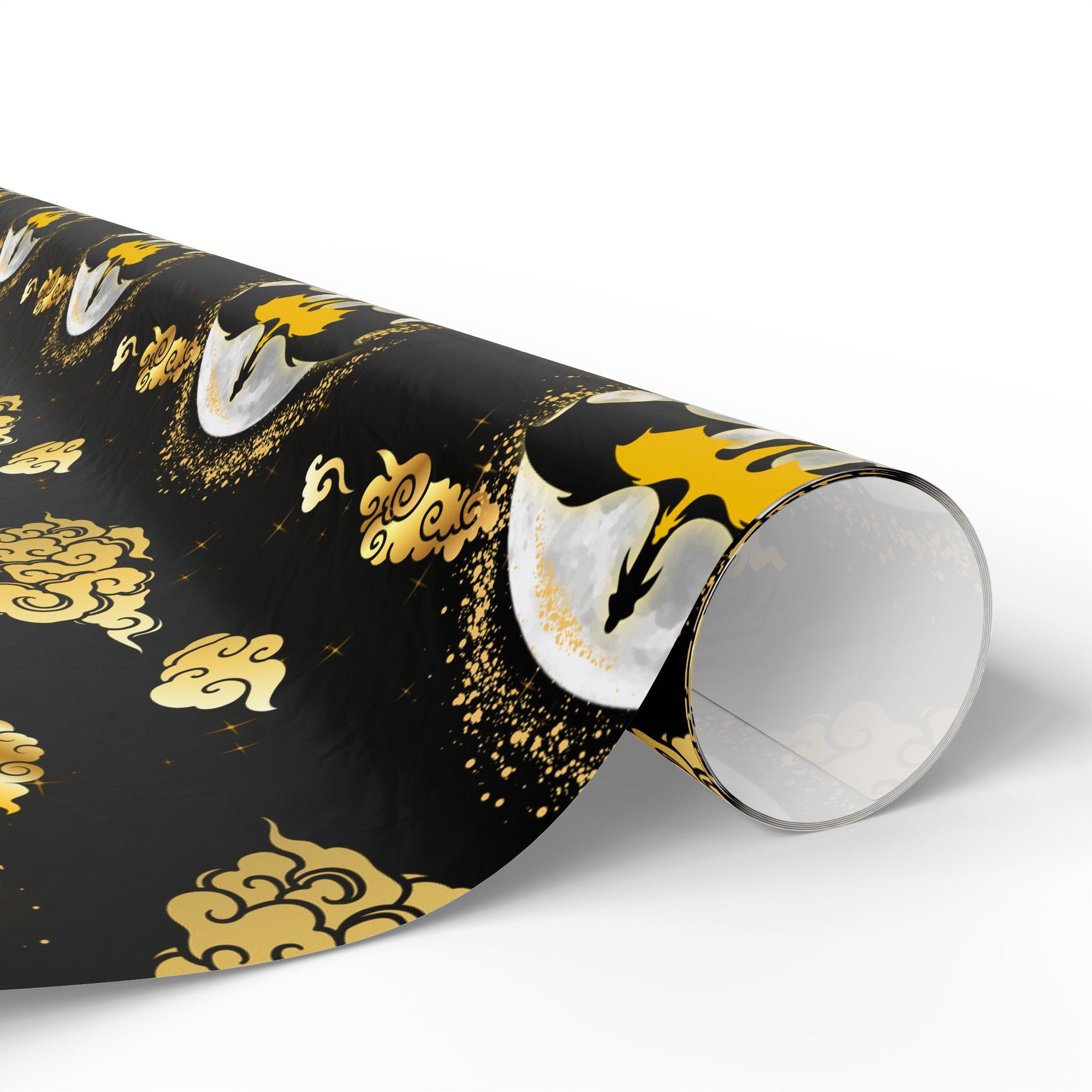 Dragons in Moonlight Wrapping Papers