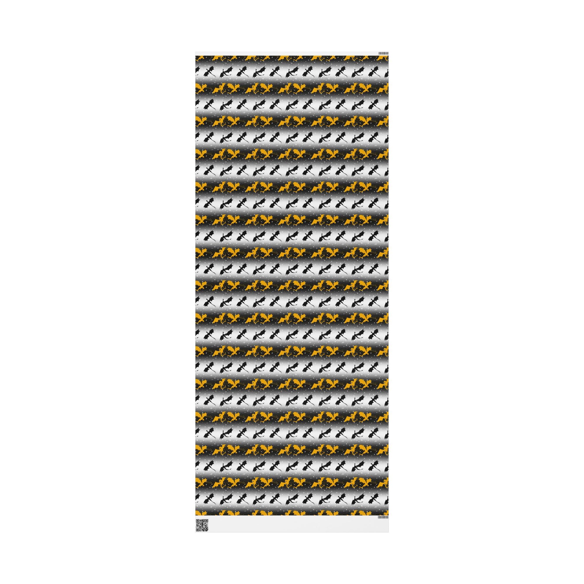 Black and Yellow Striped Wrapping Paper