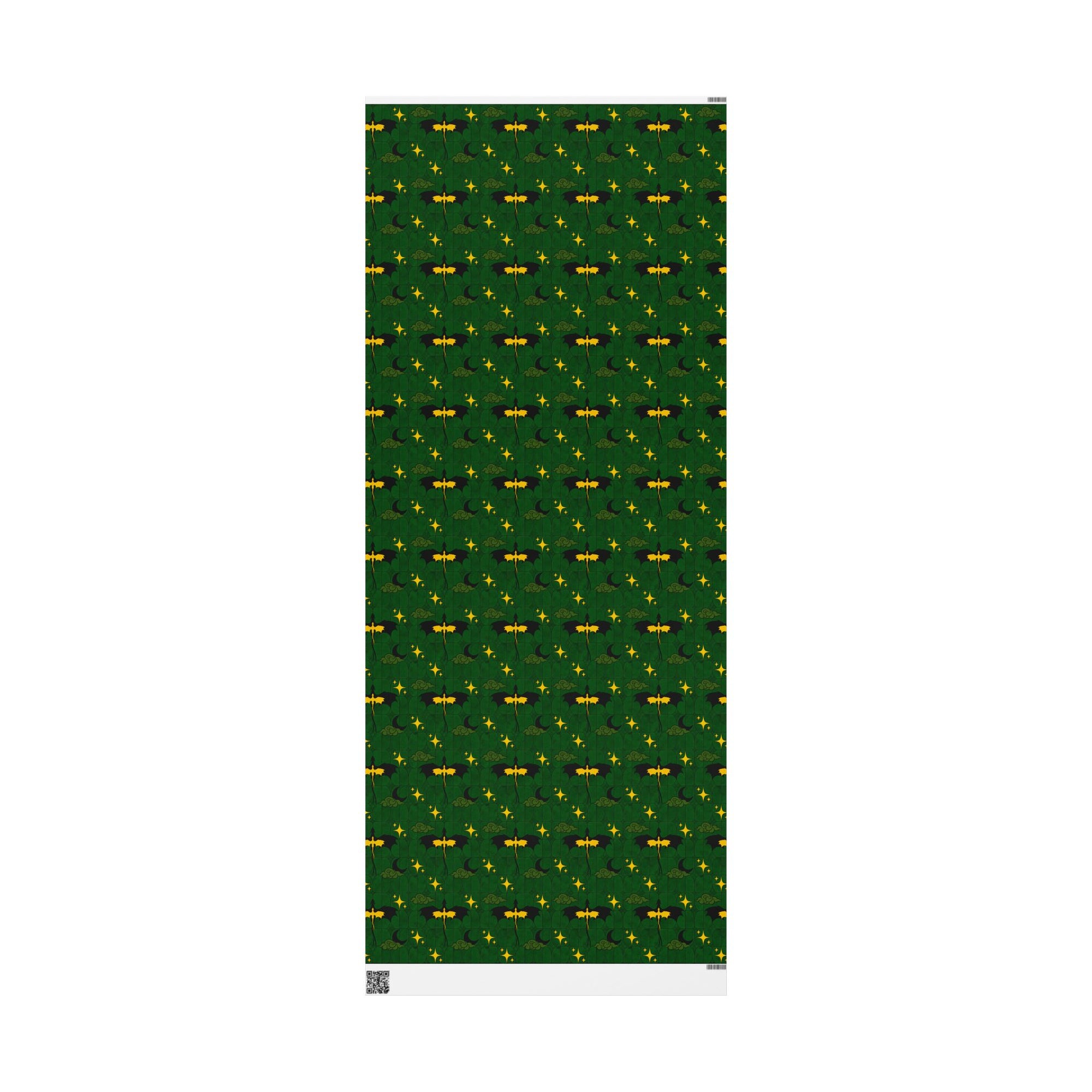 Dragon Green Stained Glass Wrapping Papers