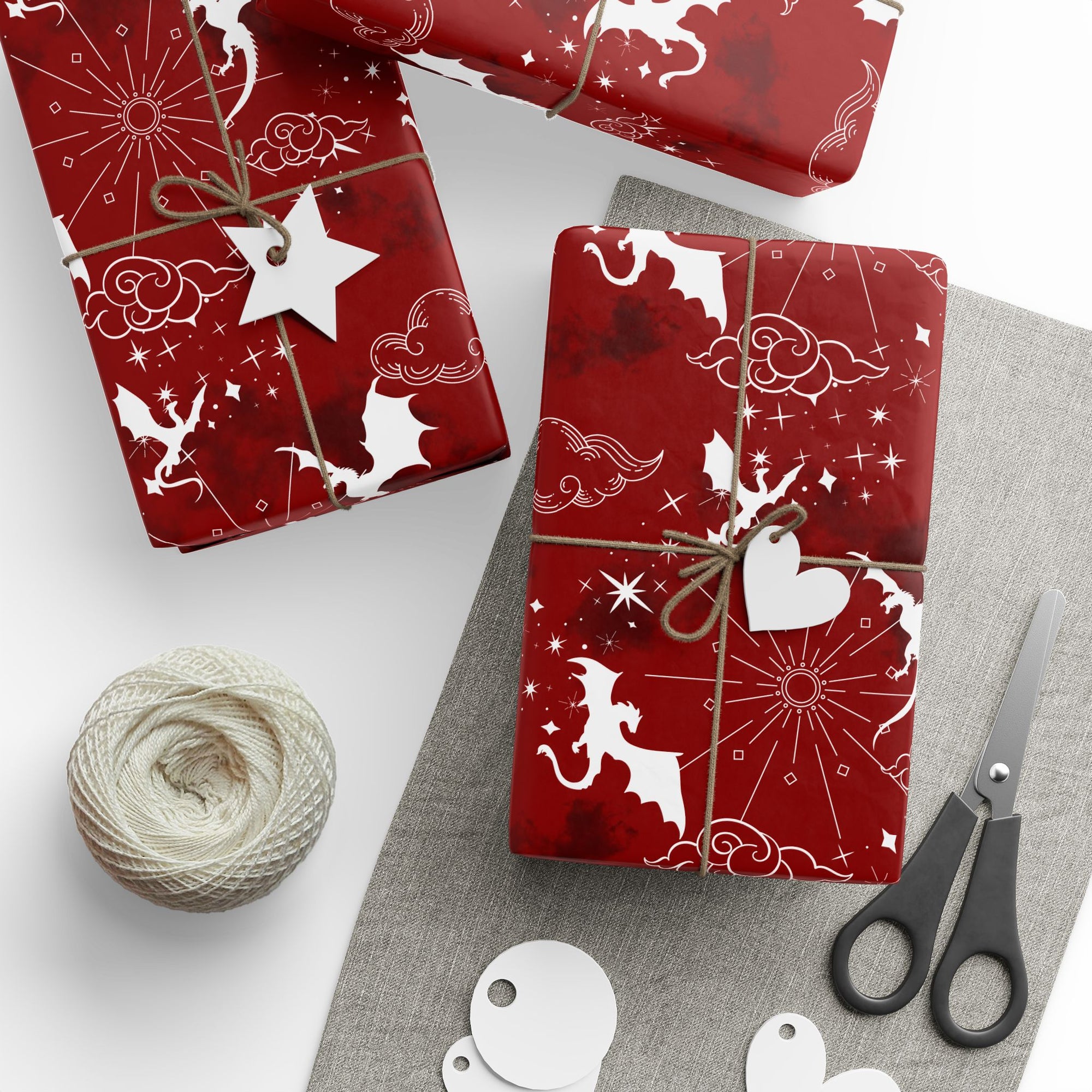 Red Dragon Age Wrapping Paper