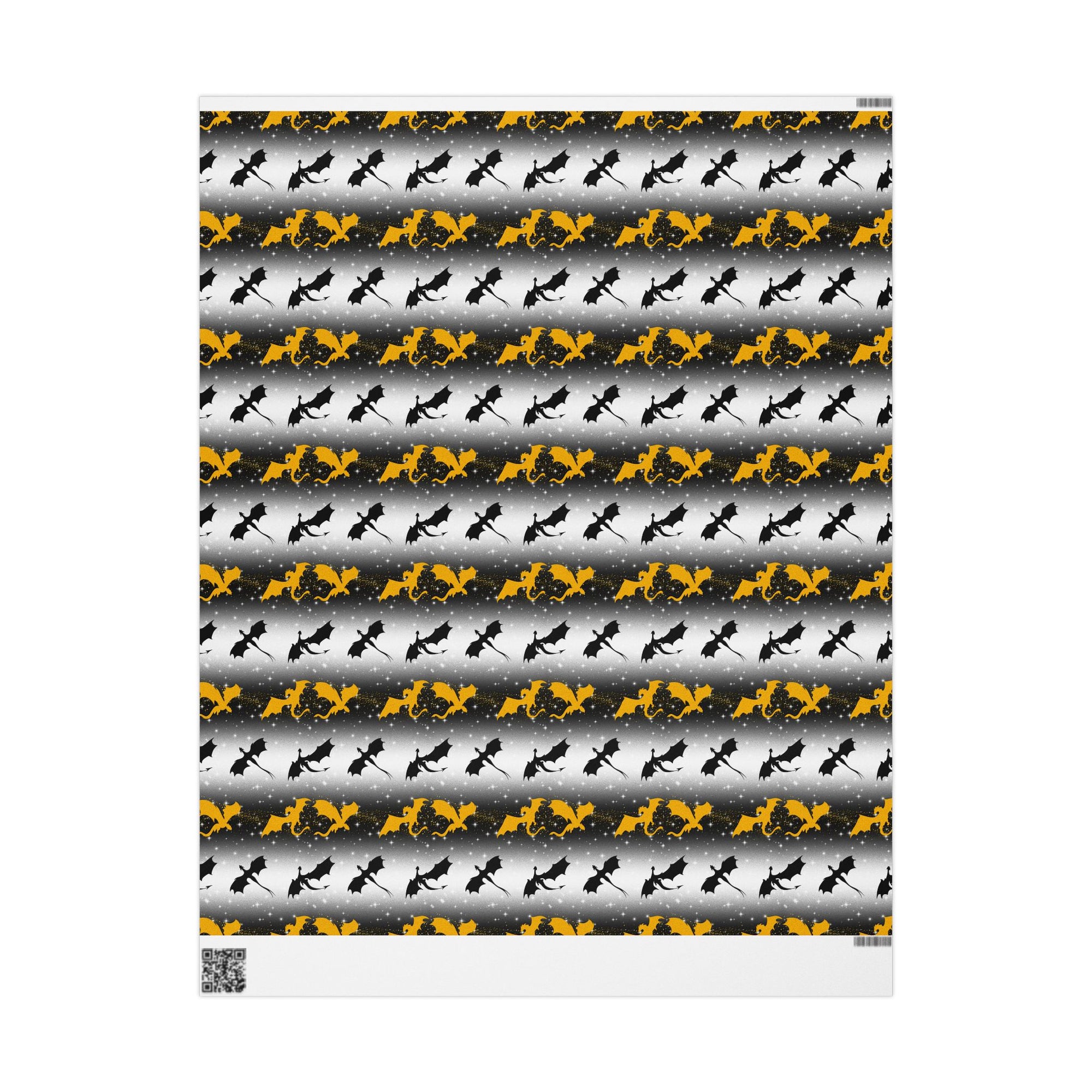 Black and Yellow Striped Wrapping Paper