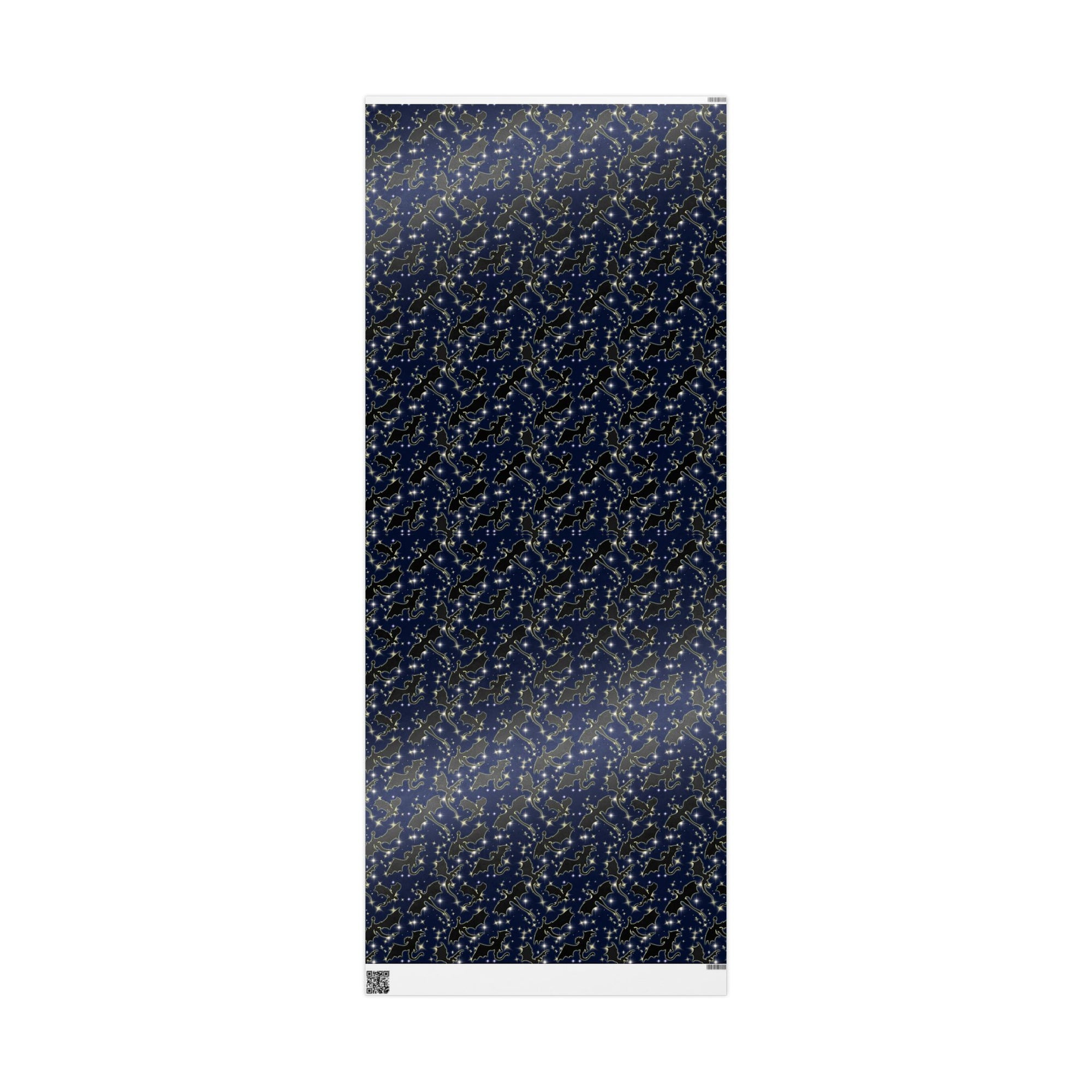 Starry Night Sky with Dragons Wrapping Paper