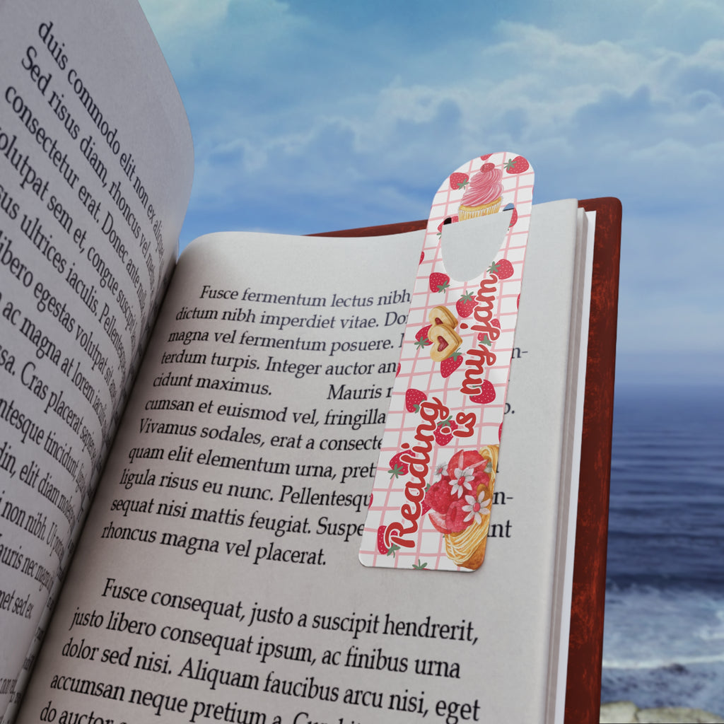 Reading is MY Jam Strawberry Bookmark
