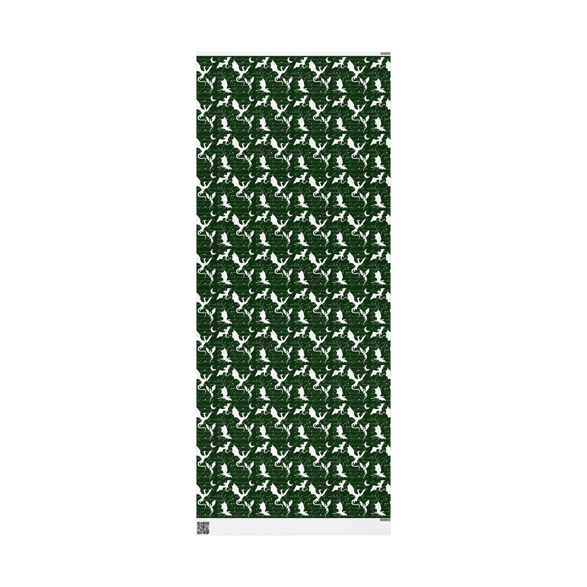 Fictional Dragons Green Wrapping Paper