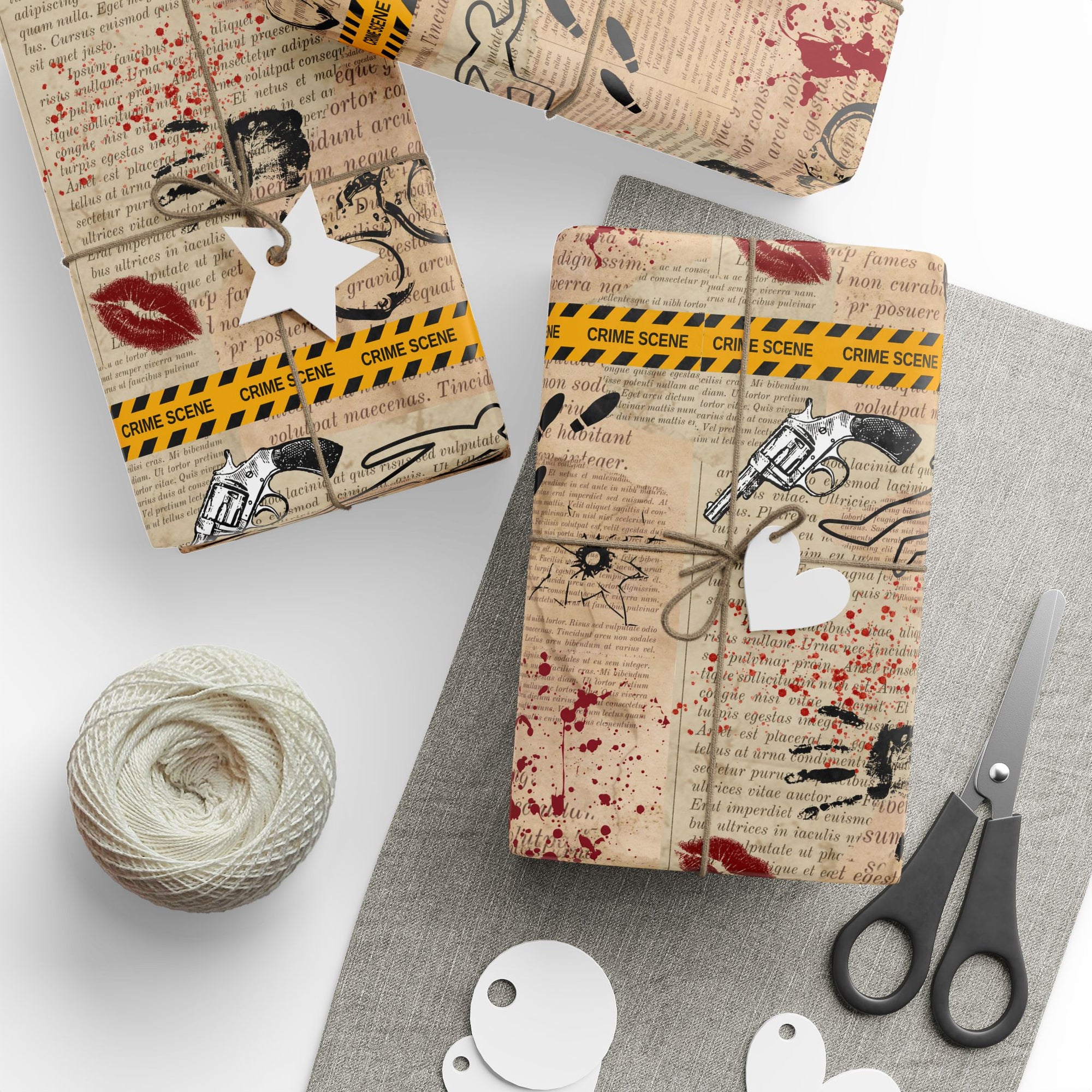 True Crime in Pages Wrapping Paper
