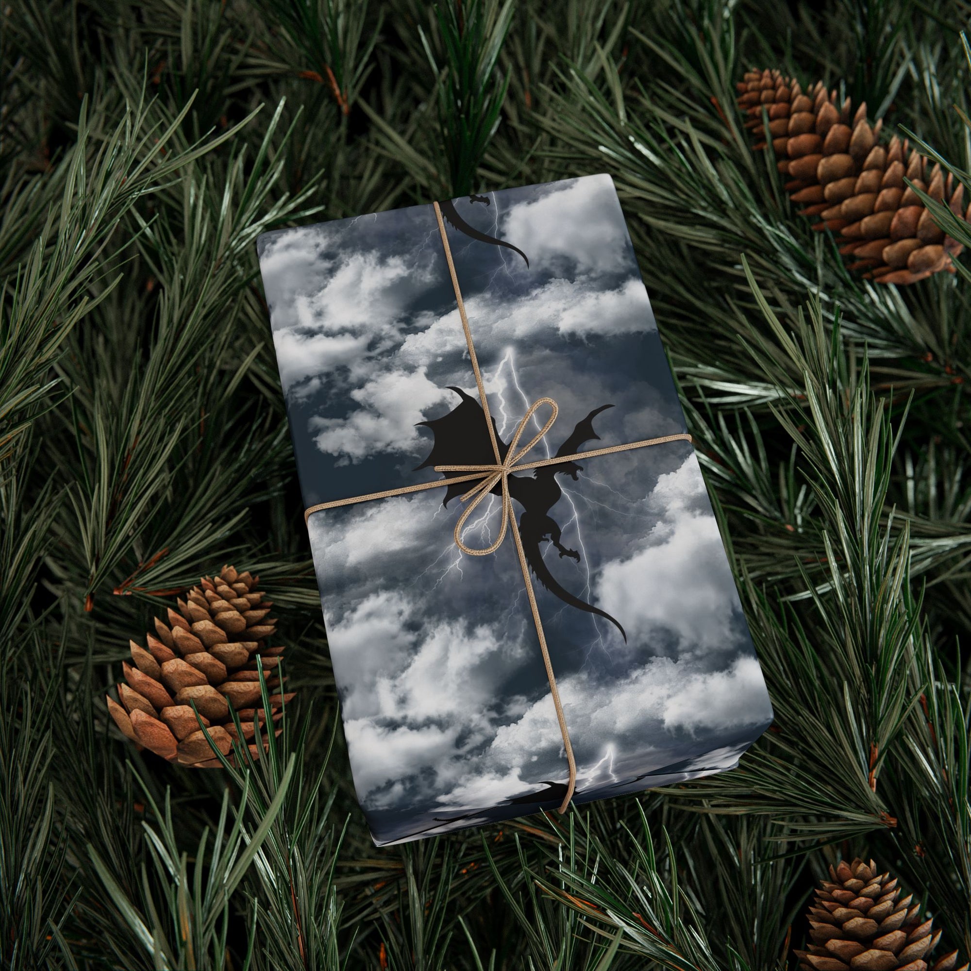 Dragon in Thee Storm Wrapping Paper