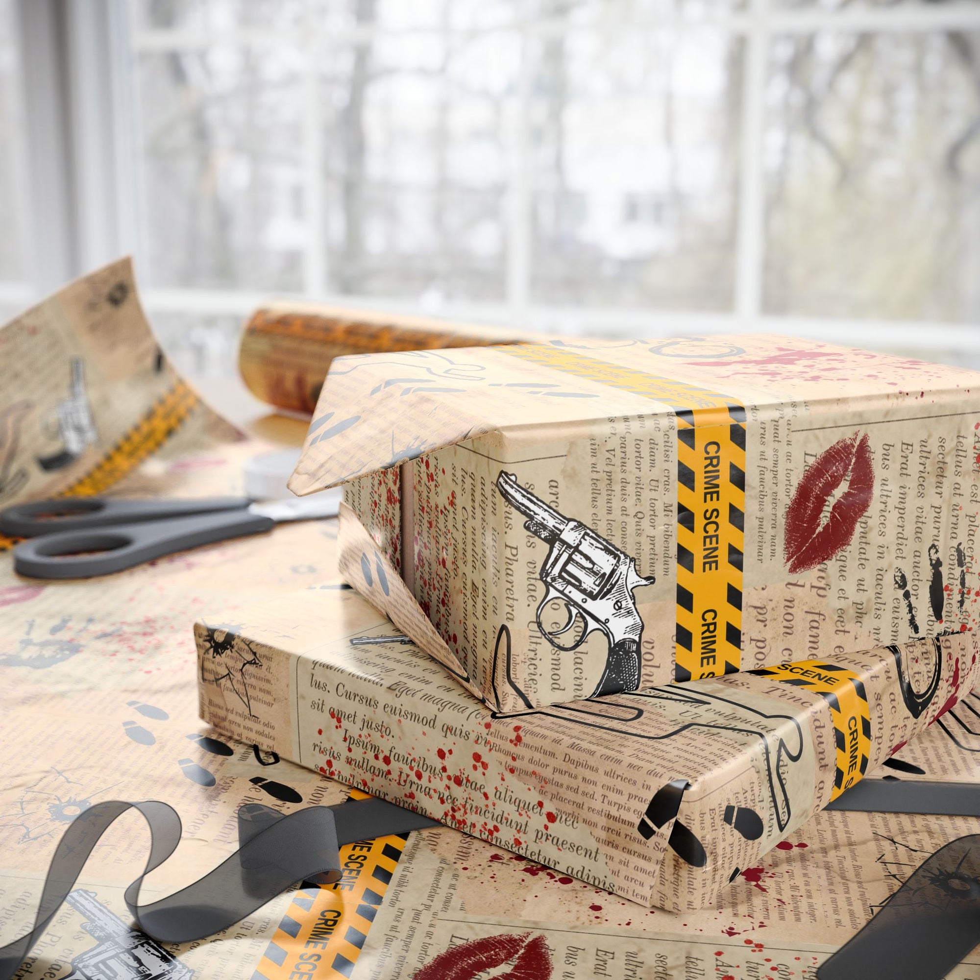 True Crime in Pages Wrapping Paper