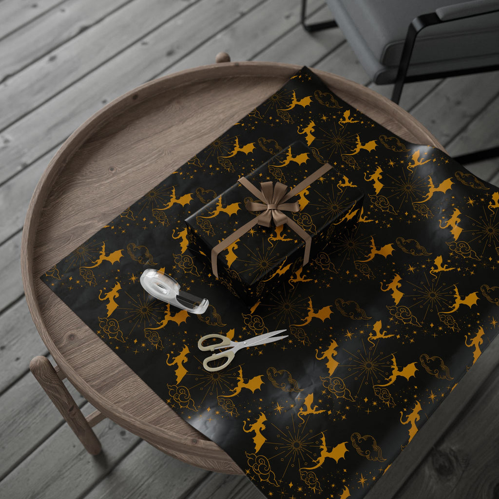 Royal Dragons in Night Wrapping Paper