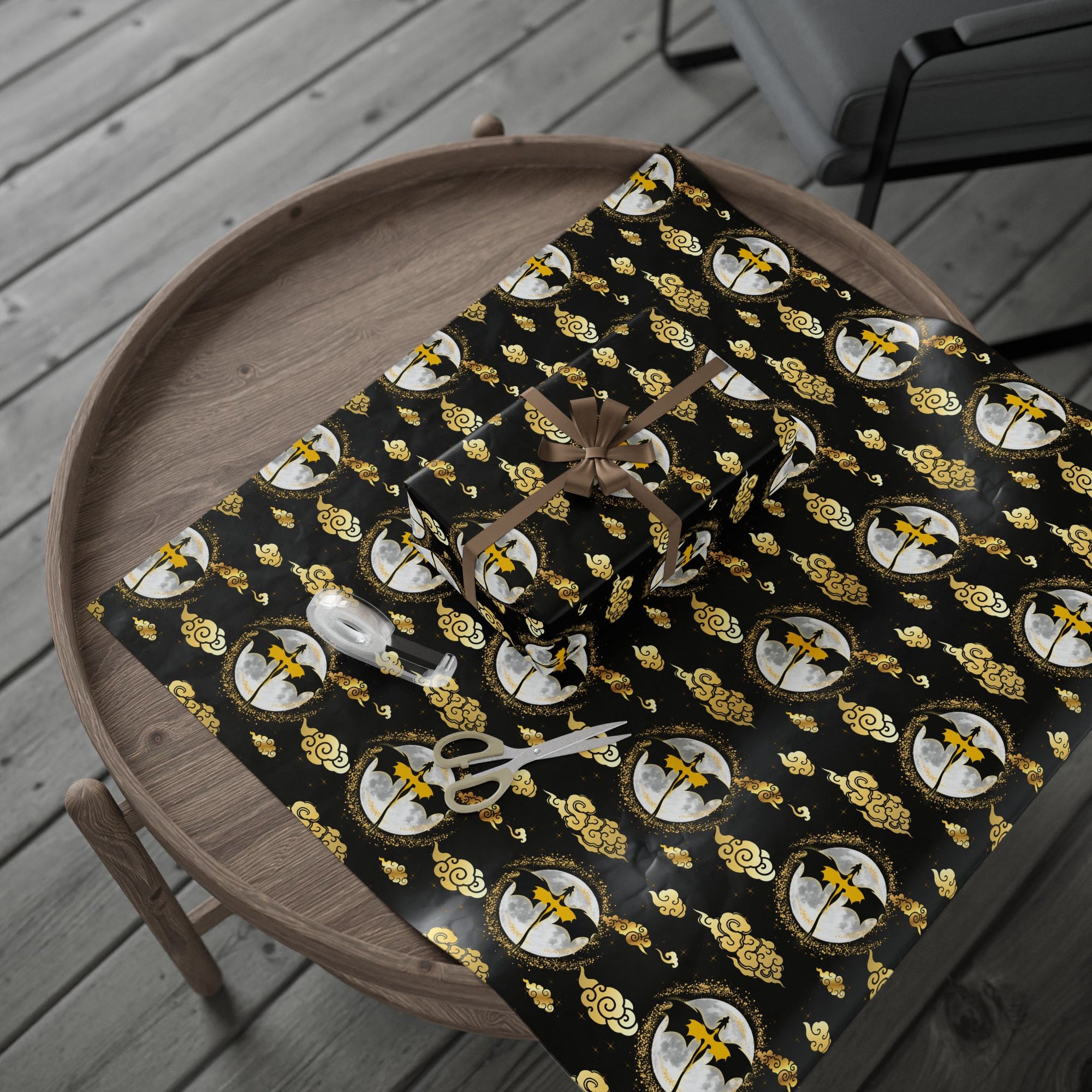 Dragons in Moonlight Wrapping Papers