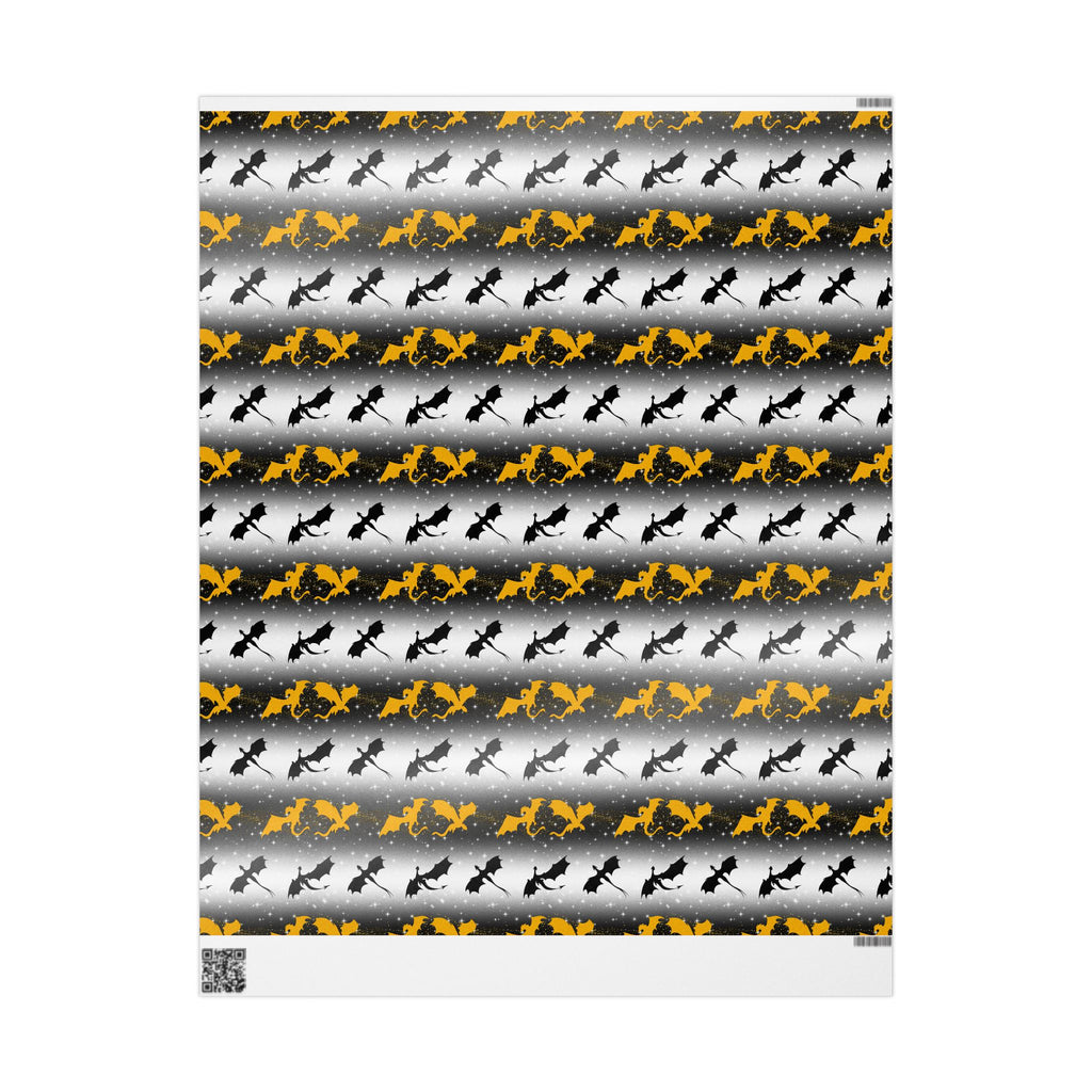 Black and Yellow Striped Wrapping Paper