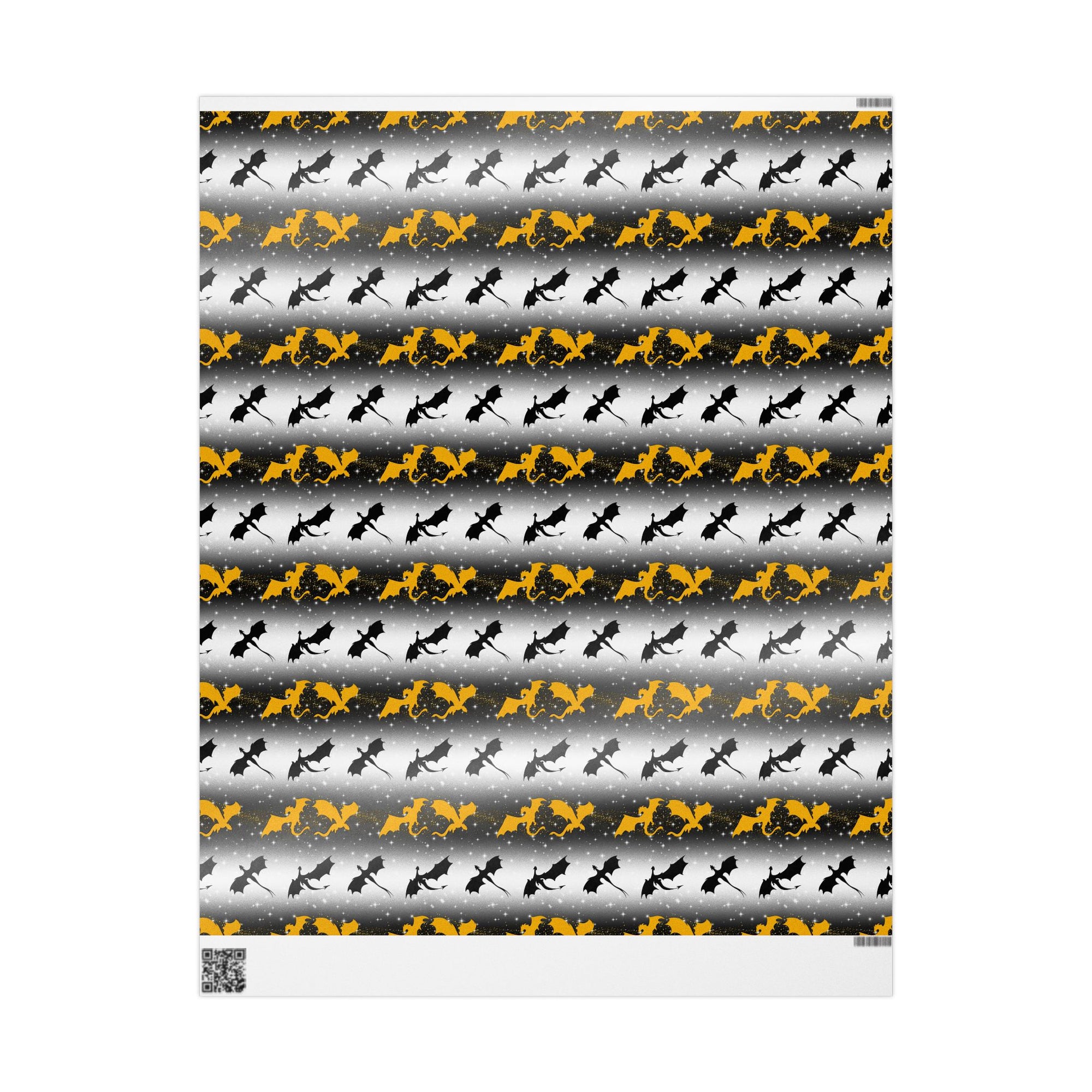 Black and Yellow Striped Wrapping Paper