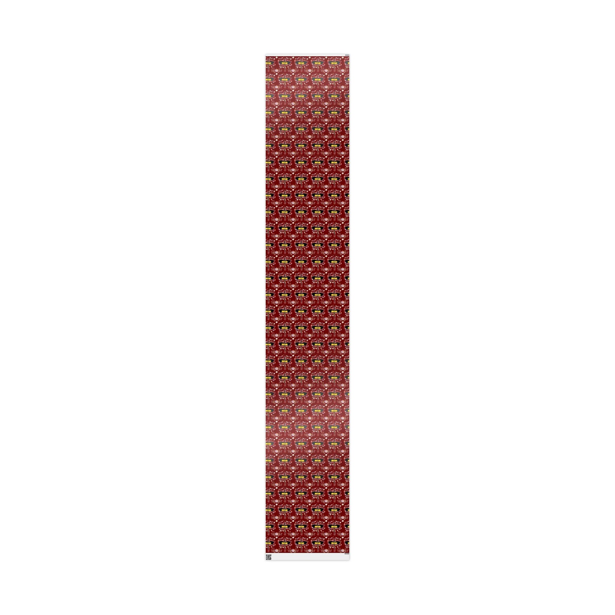 Floral Dragon in Red Sky Wrapping Paper
