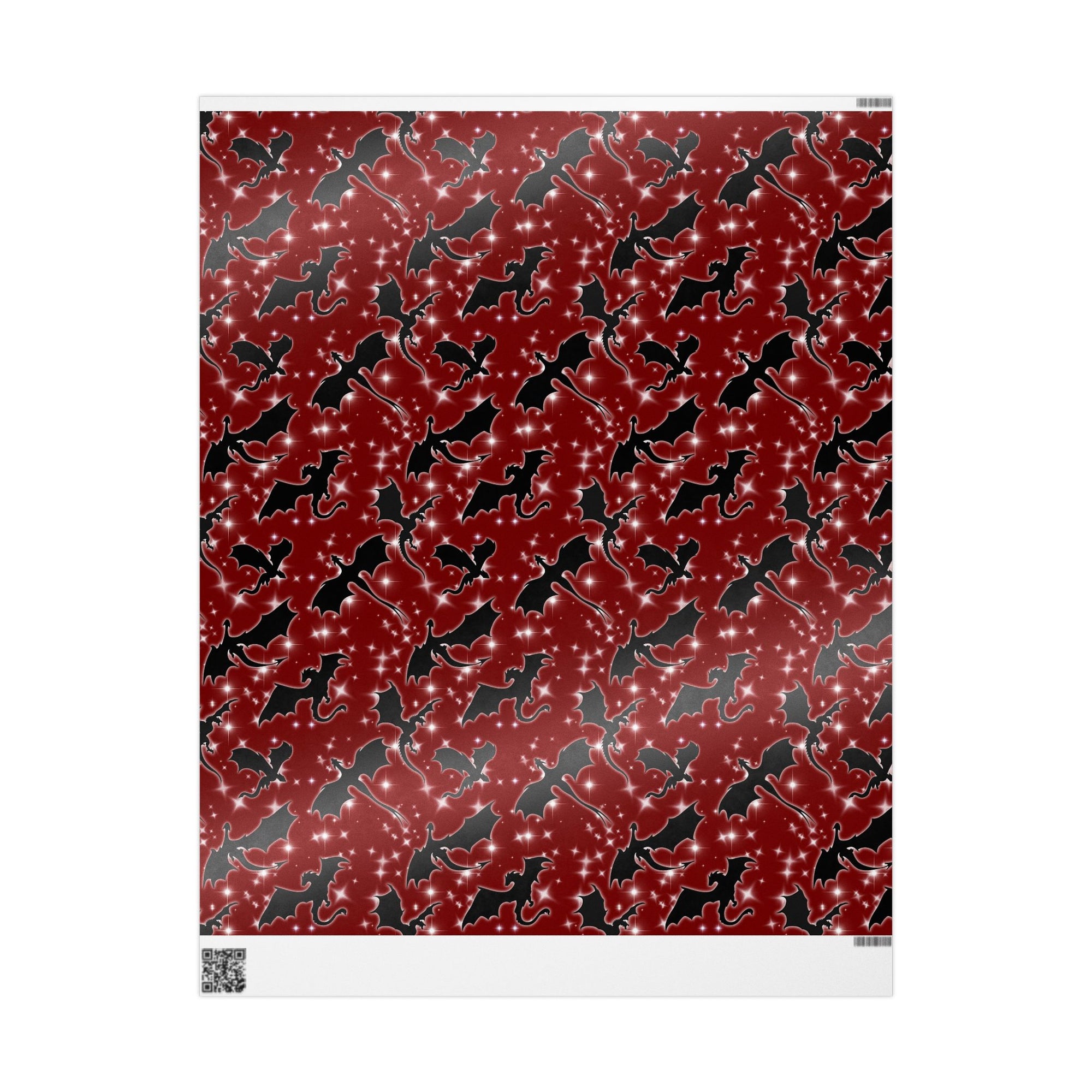 Dragons in Red Starry Wrapping Papers