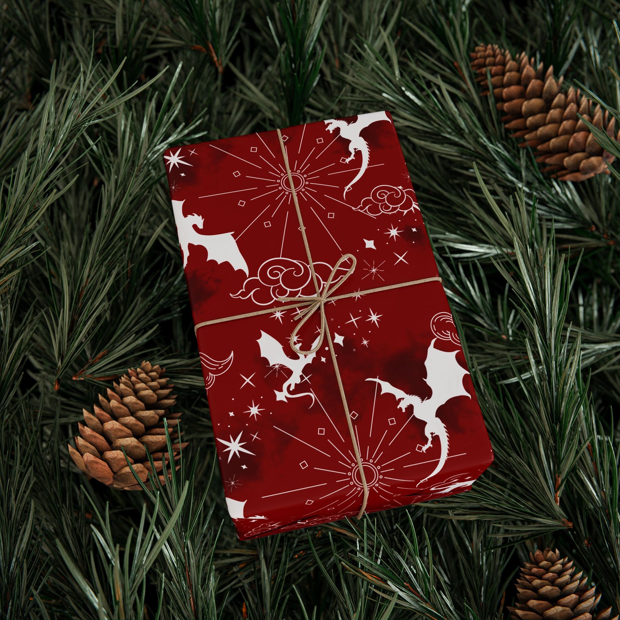 Red Dragon Age Wrapping Paper